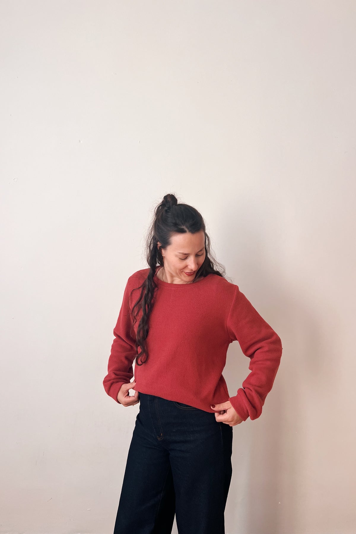 Knitted Sweater Mia - Brick Red