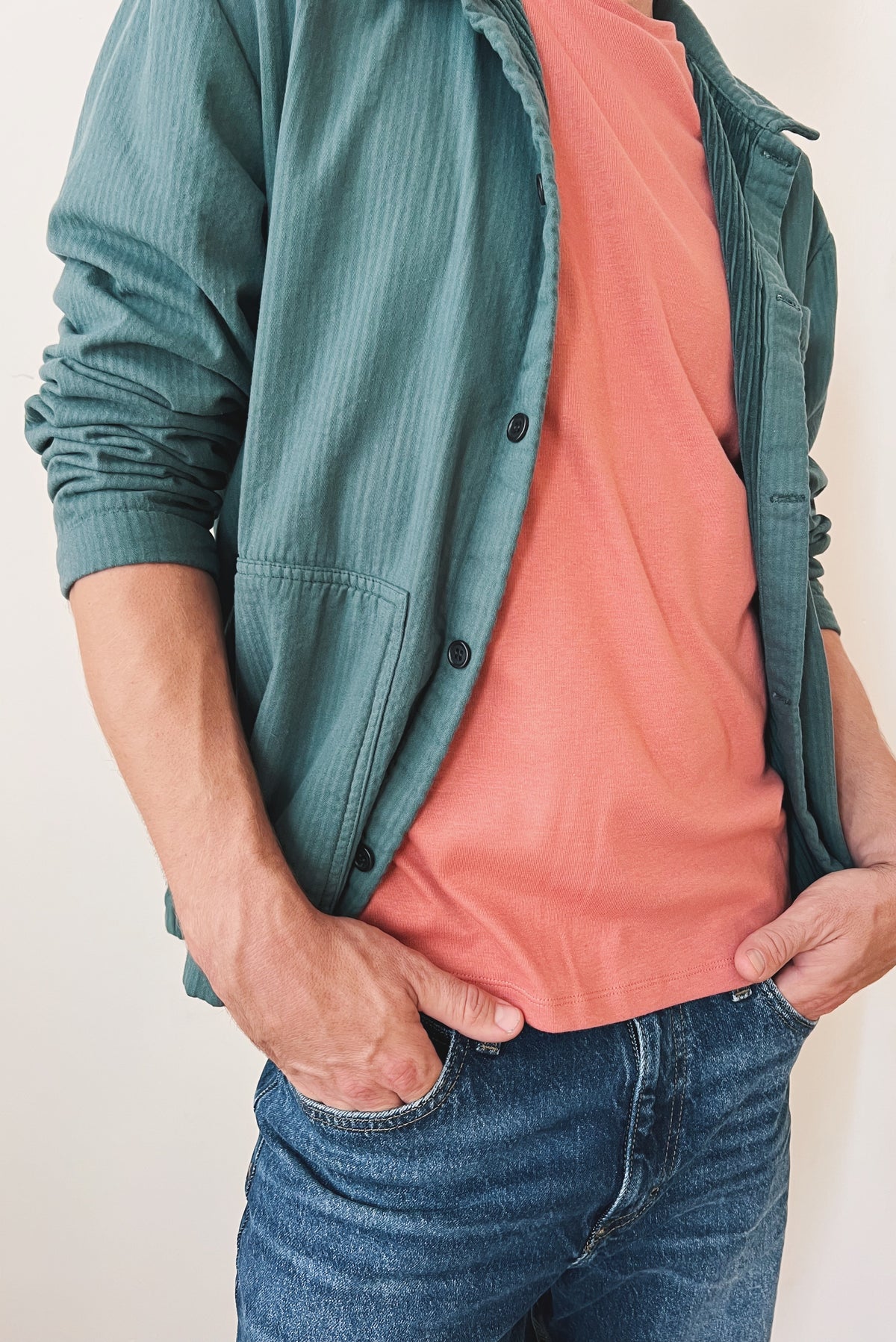 Overshirt Jude - Reversed Corduroy - Sage
