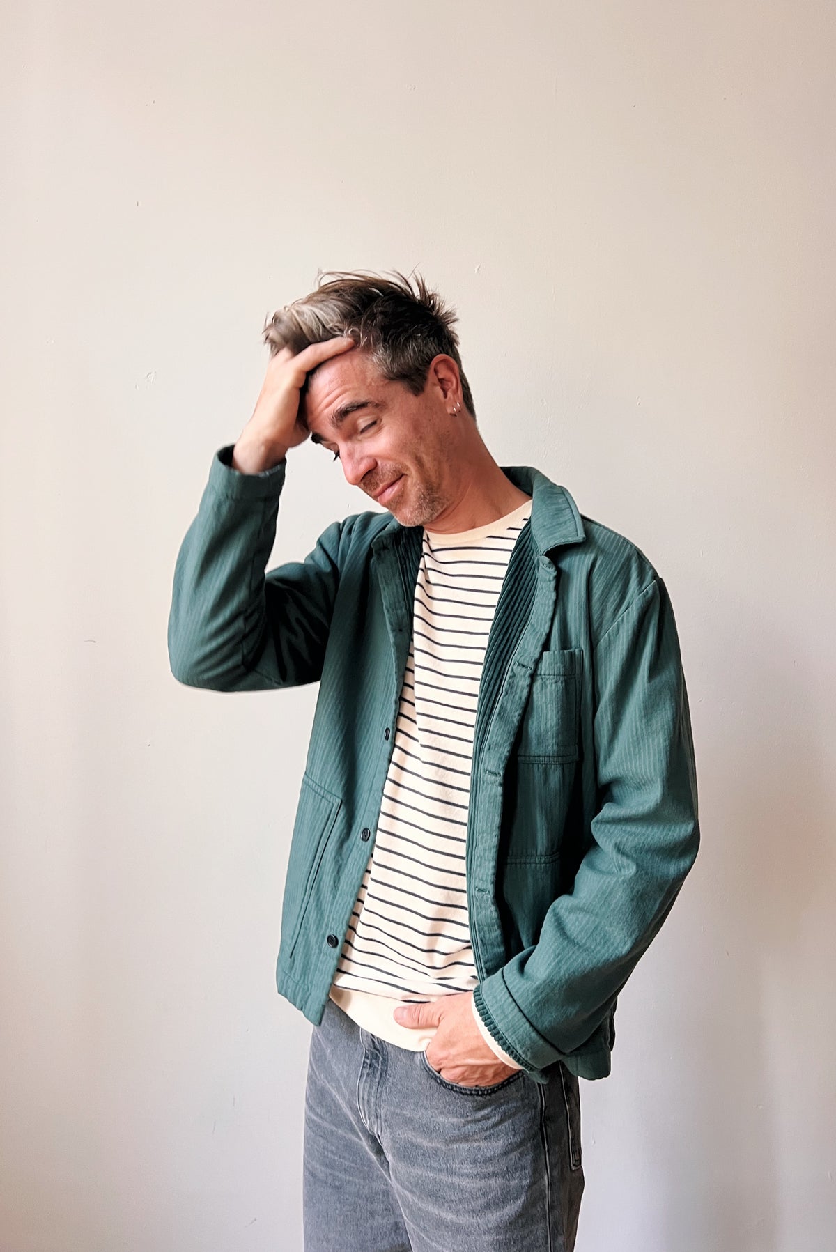 Overshirt Jude - Reversed Corduroy - Sage