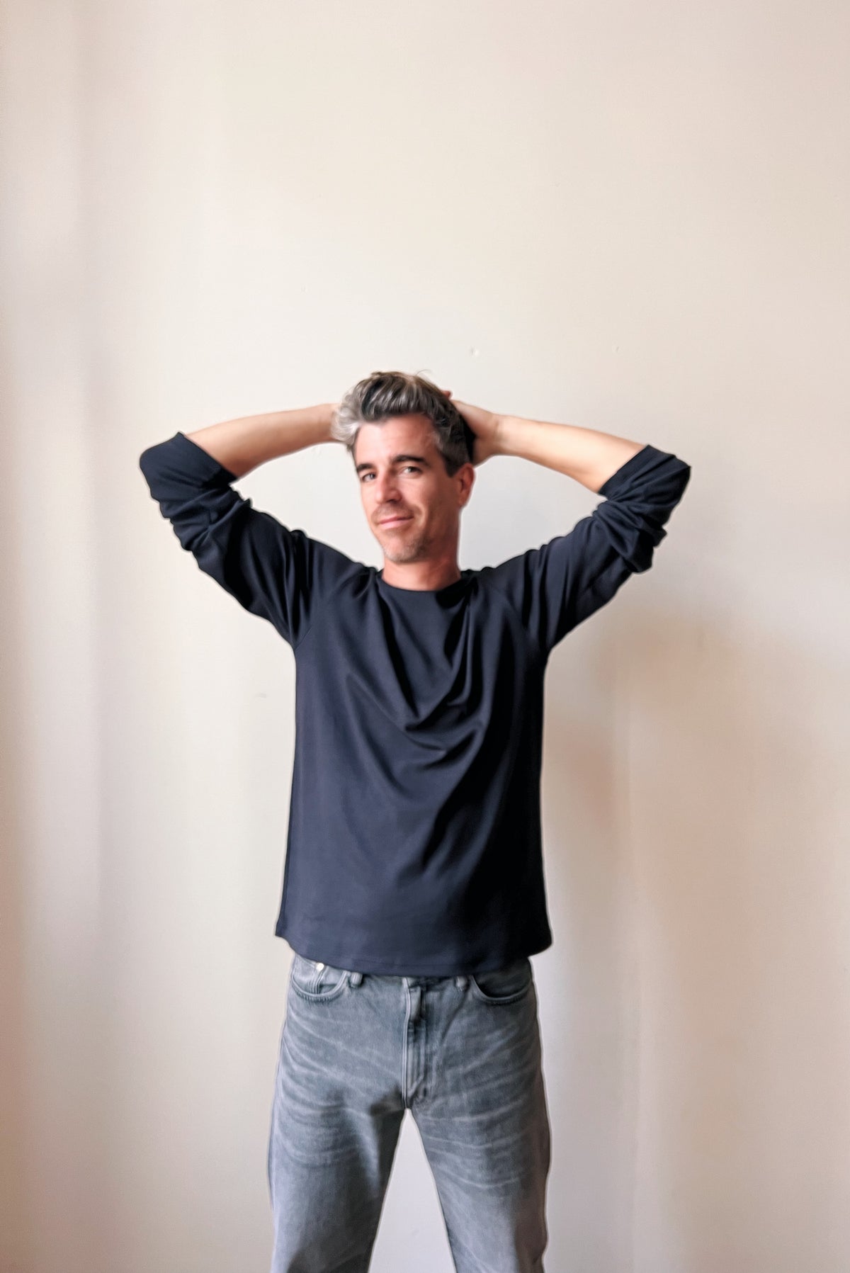 Longsleeve Ben - Charcoal Rib