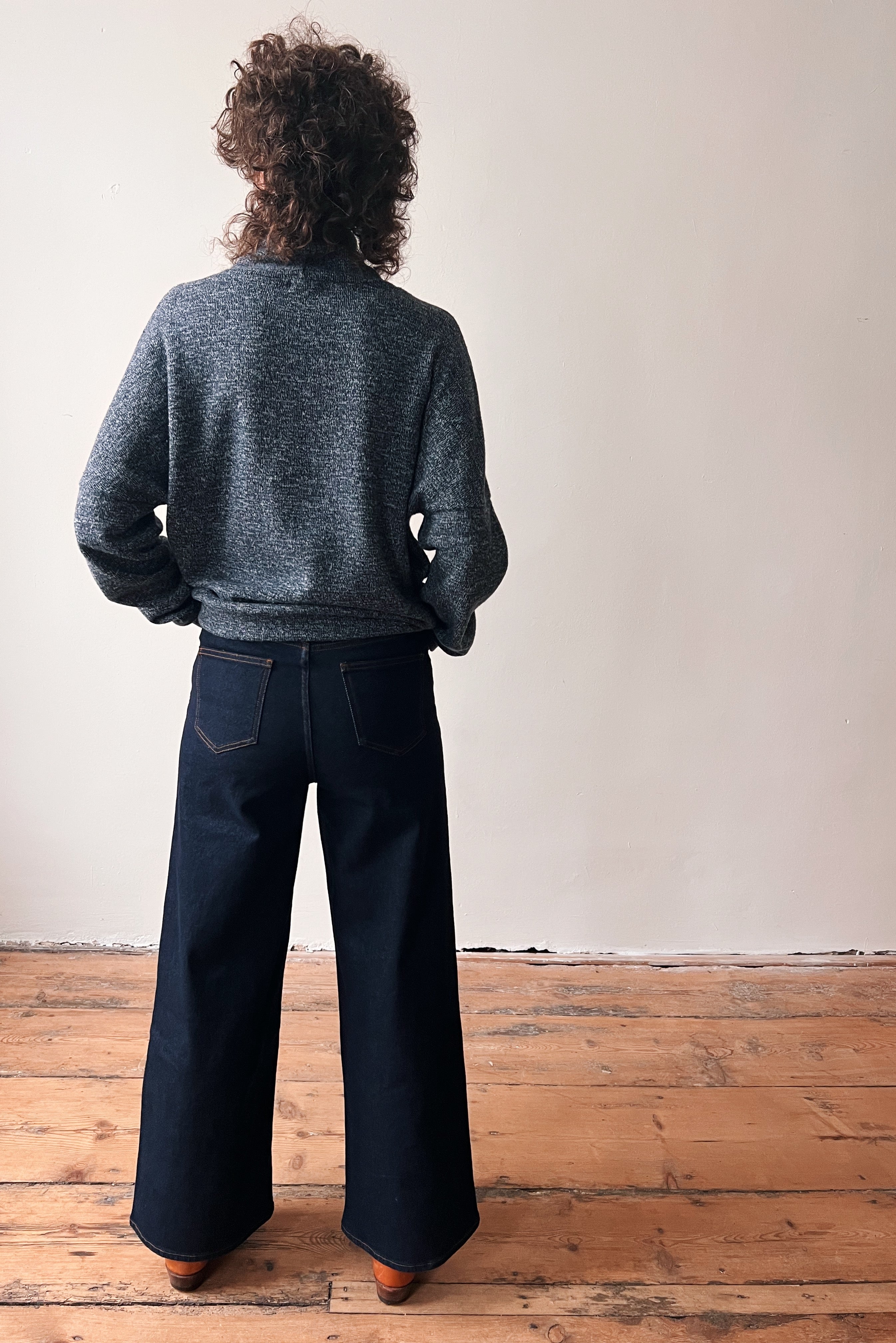 Gebreide Sweater Irma - Grey Blue Melange