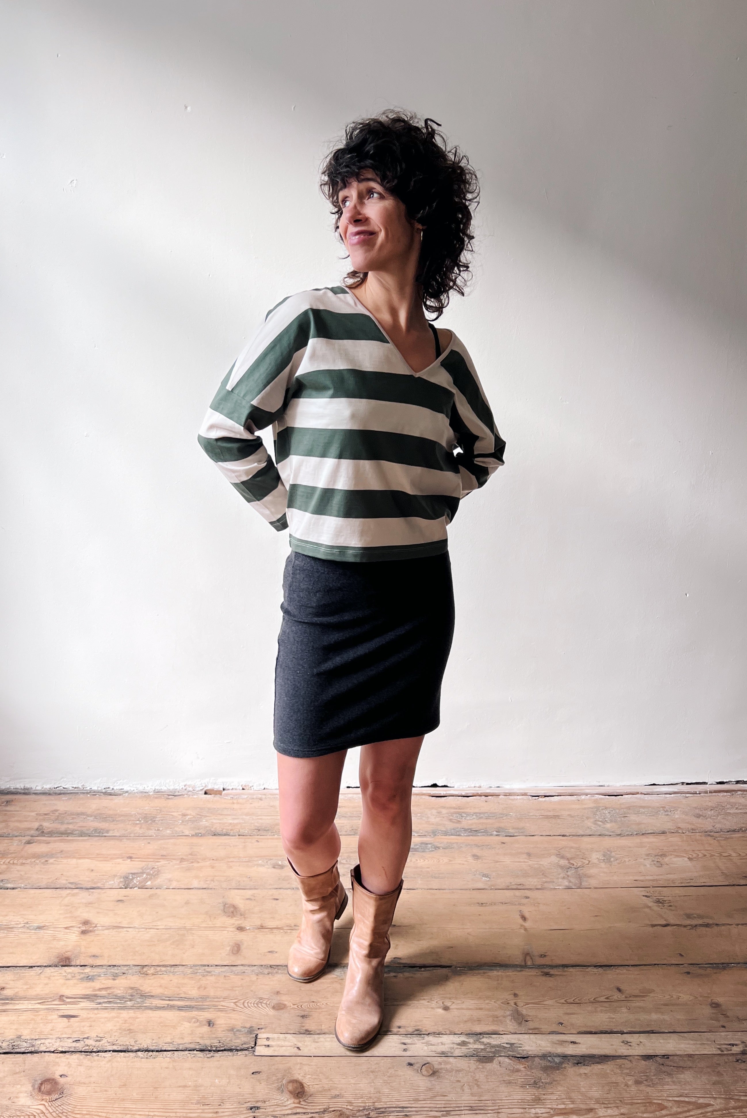 Longsleeve Sade - Basil Stripes