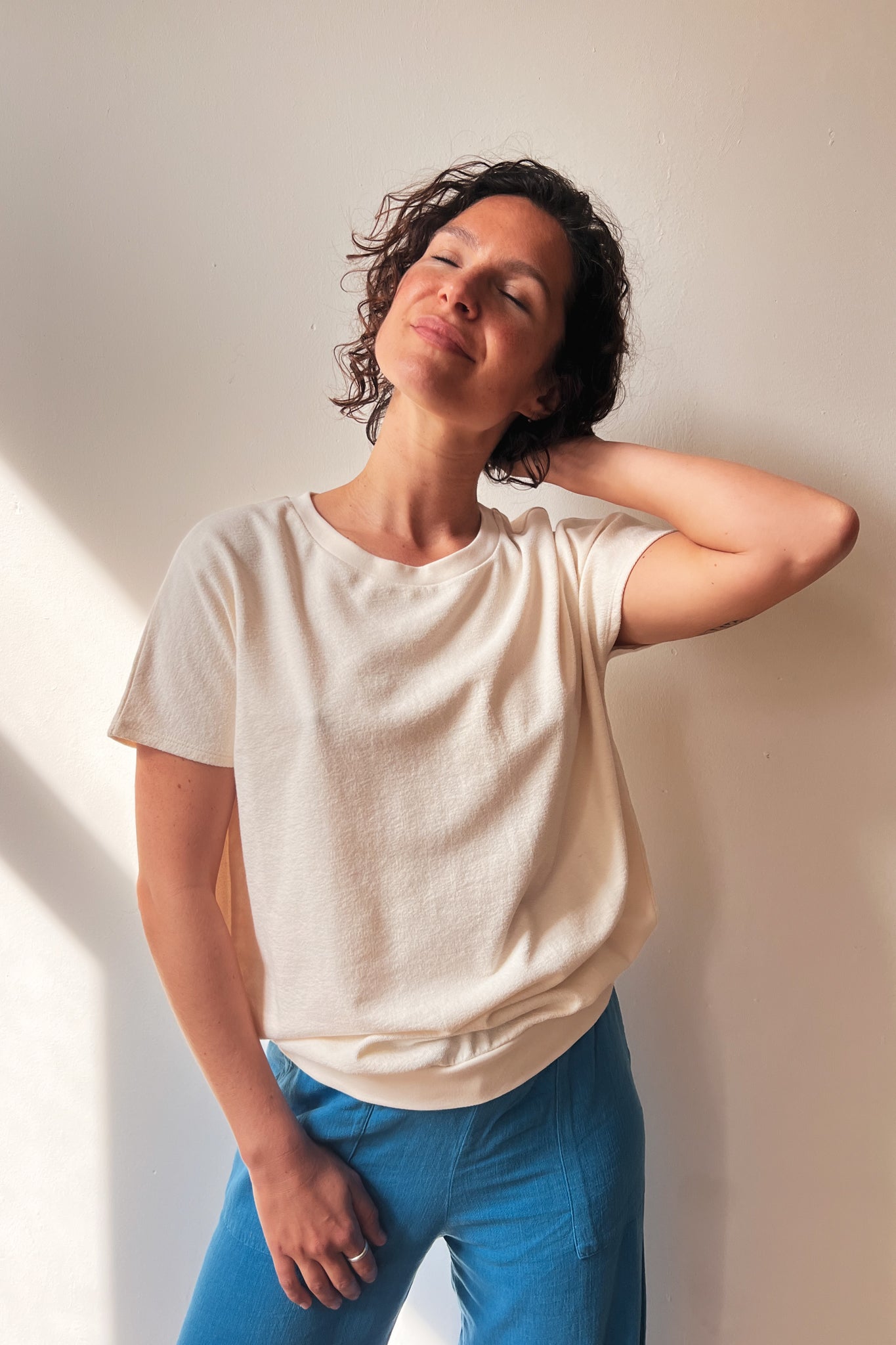 Shortsleeve Sweater Lucia - Oat