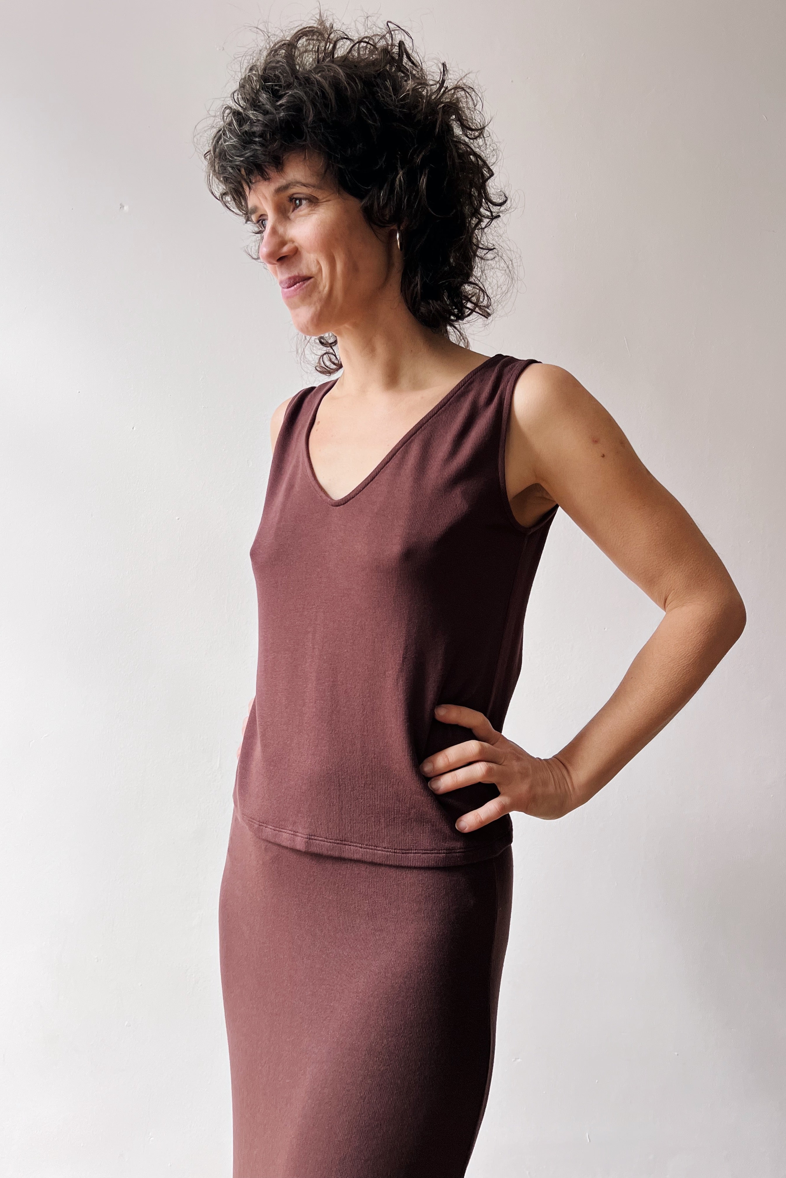 Top Kay - Aubergine