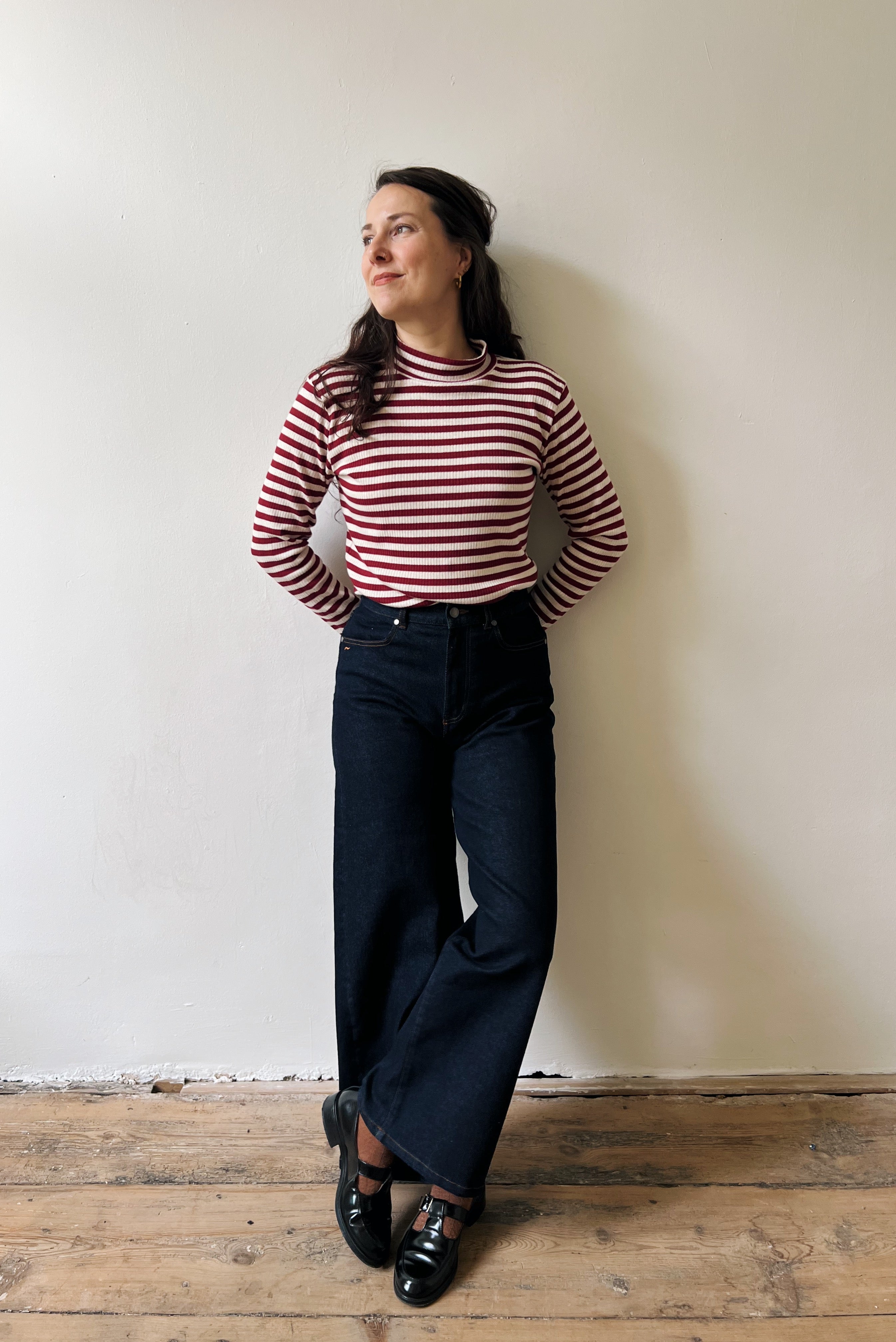 Turtleneck - Pomegranate Stripes Rib