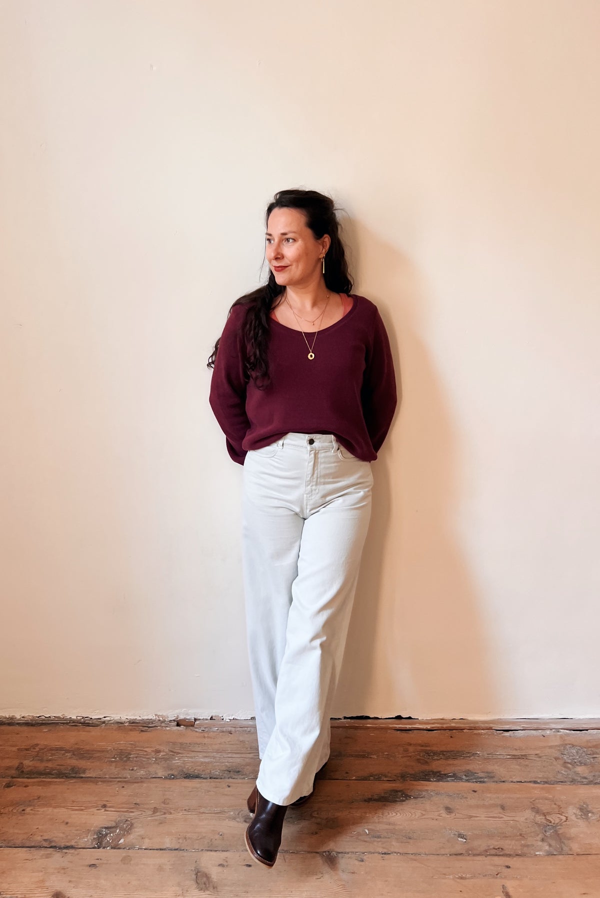 Knitted Sweater Fara - Aubergine