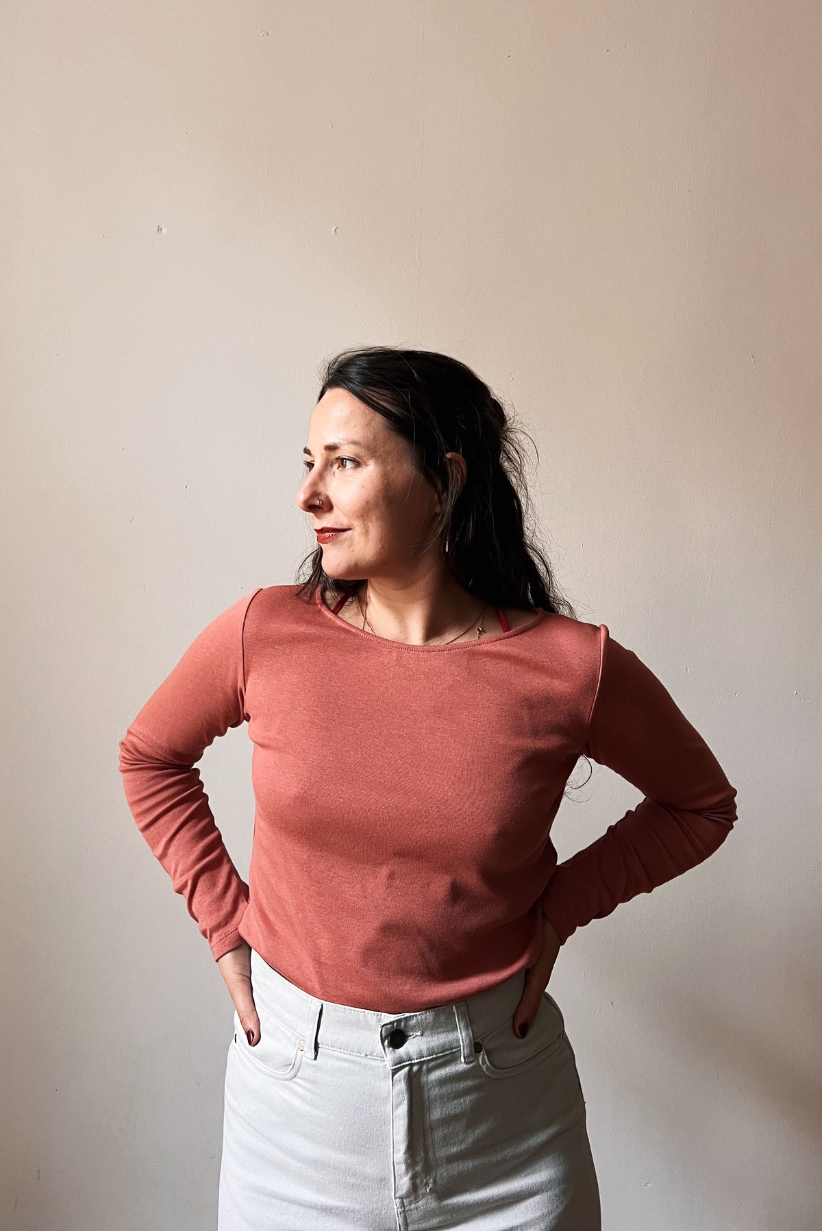 Longsleeve Ida - Blush Rib