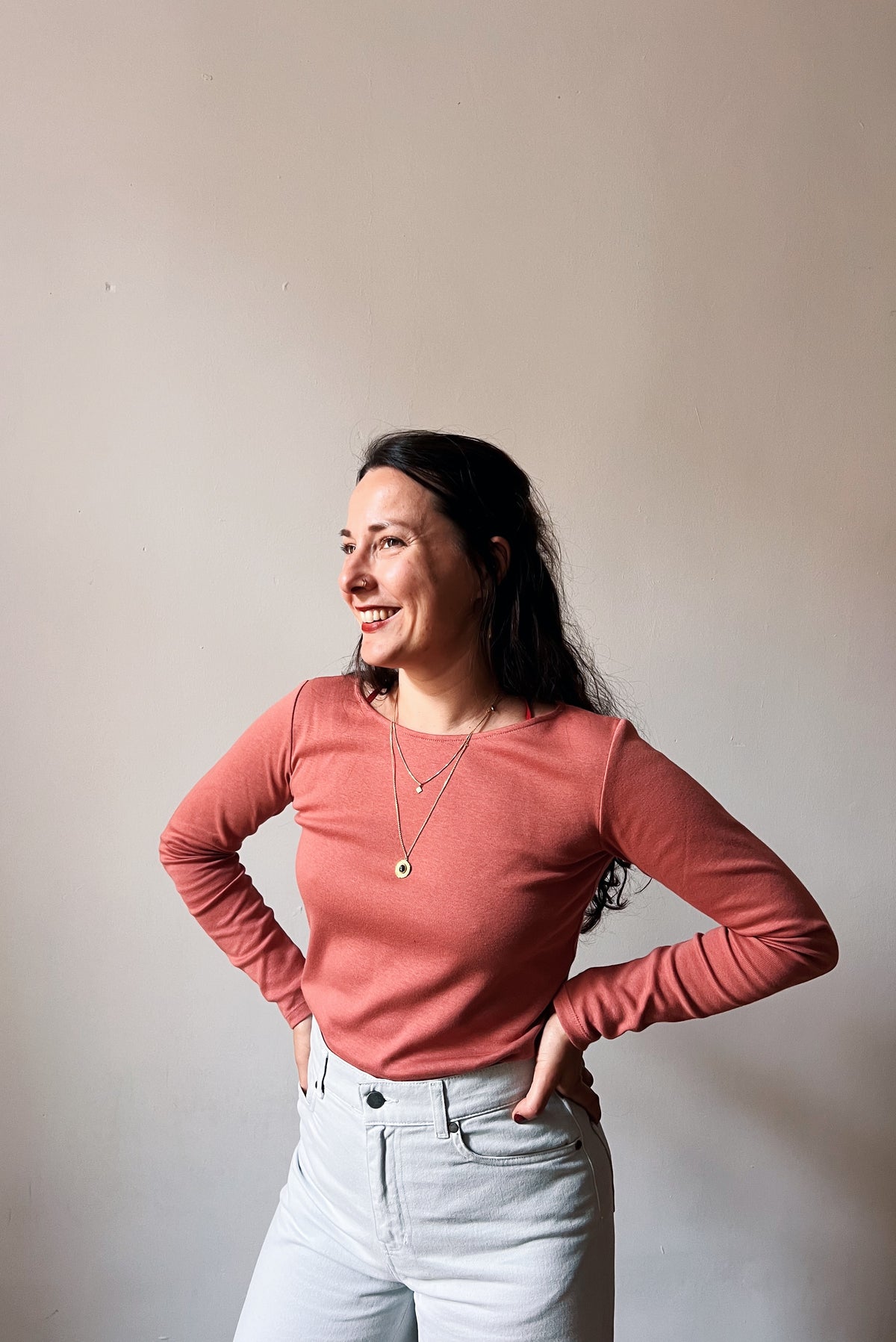 Longsleeve Ida - Blush Rib
