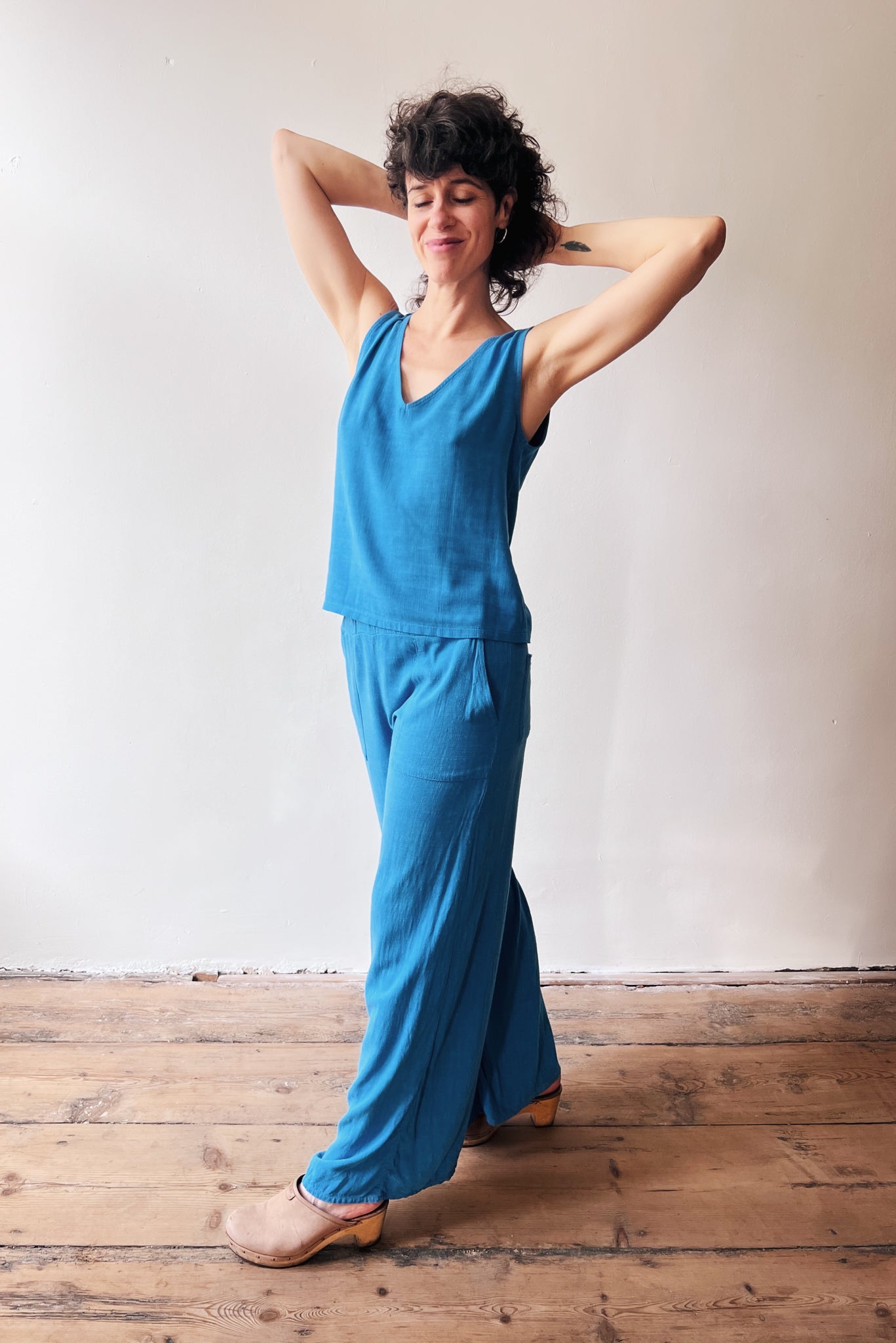 Wijde Broek Marta+ - Bright Blue