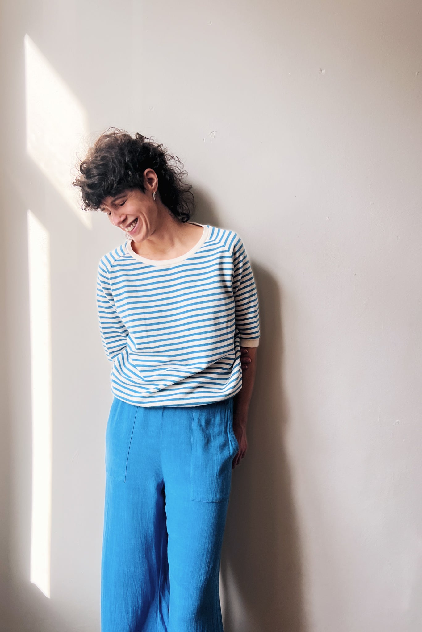Wijde Broek Marta+ - Bright Blue
