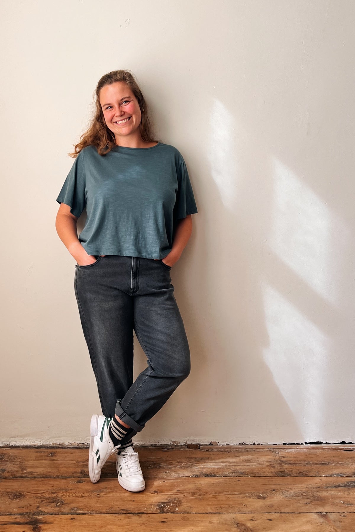Jeans Berley Washed Black x Kate Deep Sage Flamé