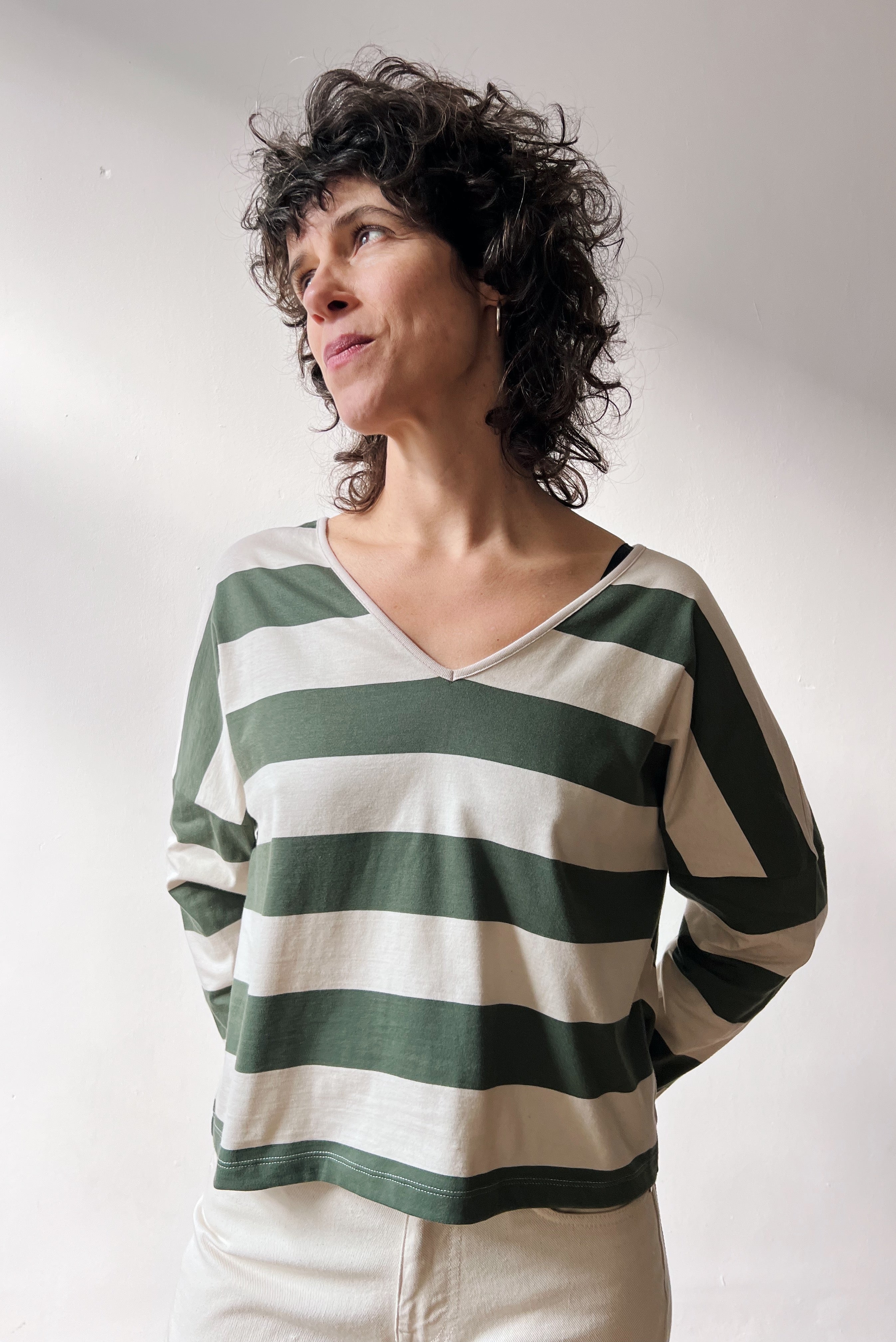Longsleeve Sade - Basil Stripes