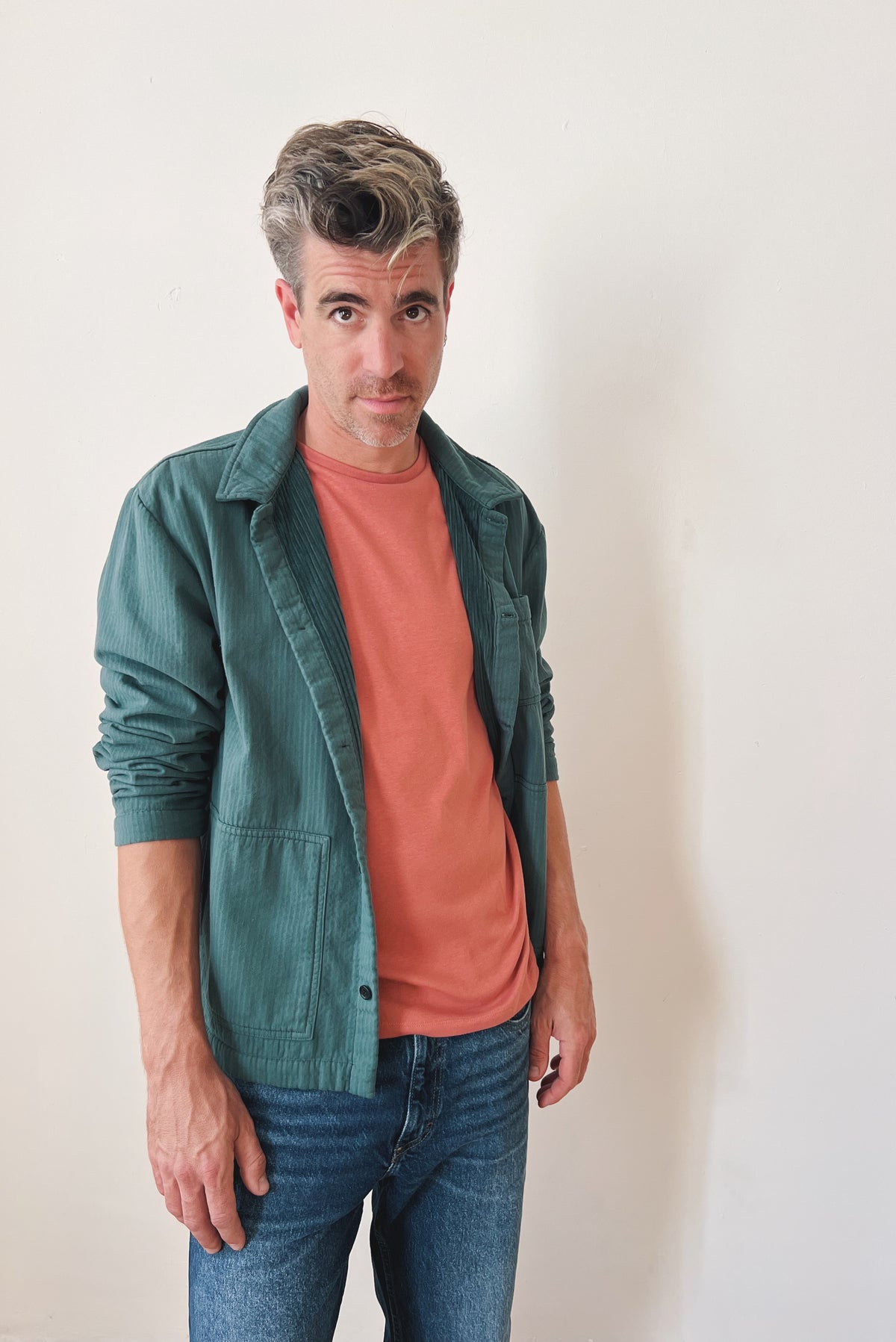 Overshirt Jude - Reversed Corduroy - Sage