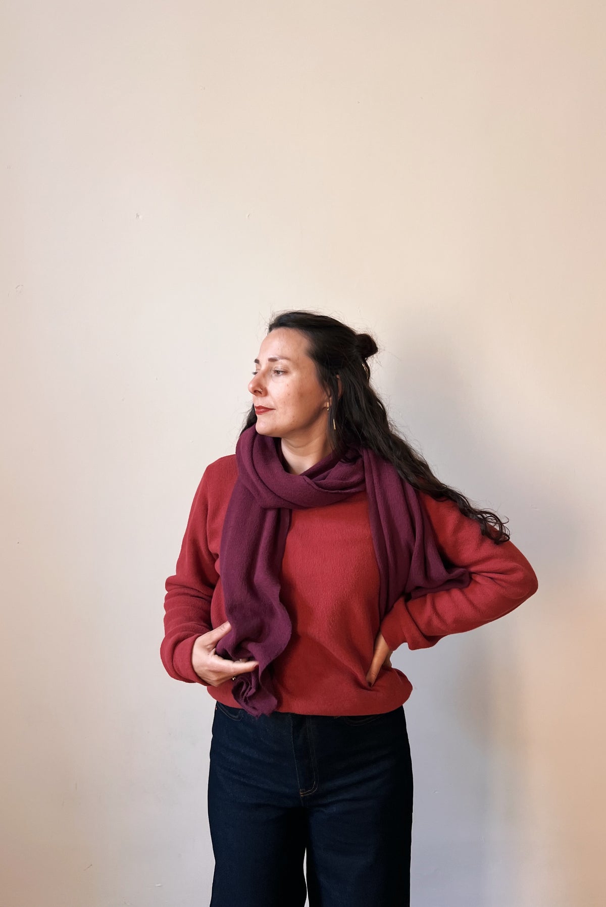Knitted Sweater Mia - Brick Red