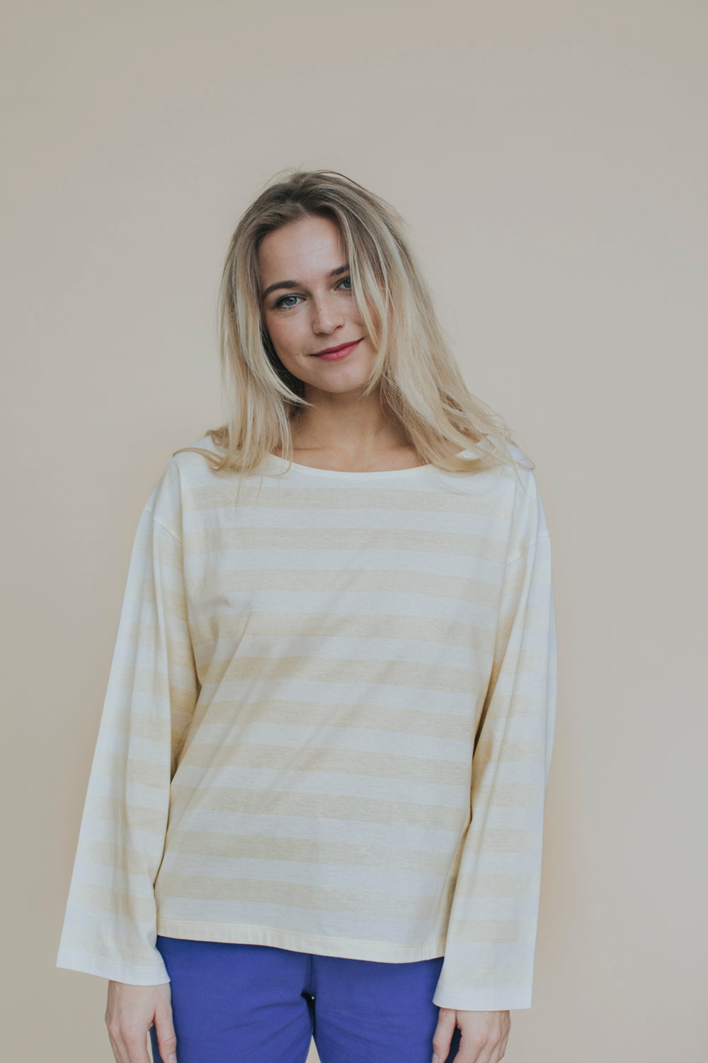 the dão store - Long Sleeve Audrey - Vanilla Stripes - T-shirts | Tops