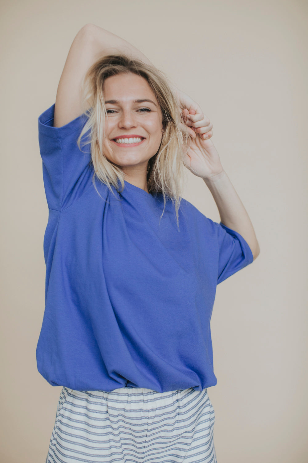 the dão store - Boyfriend T-Shirt Millie - Soft Cobalt - T-shirts | Tops