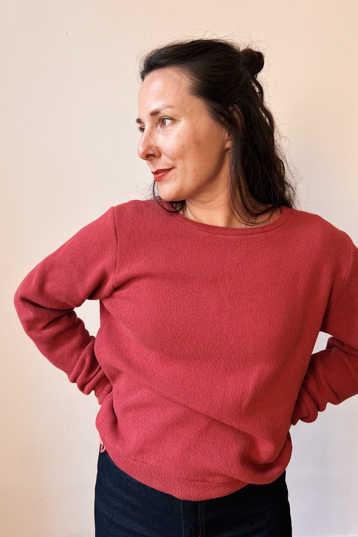 Knitted Sweater Mia - Brick Red