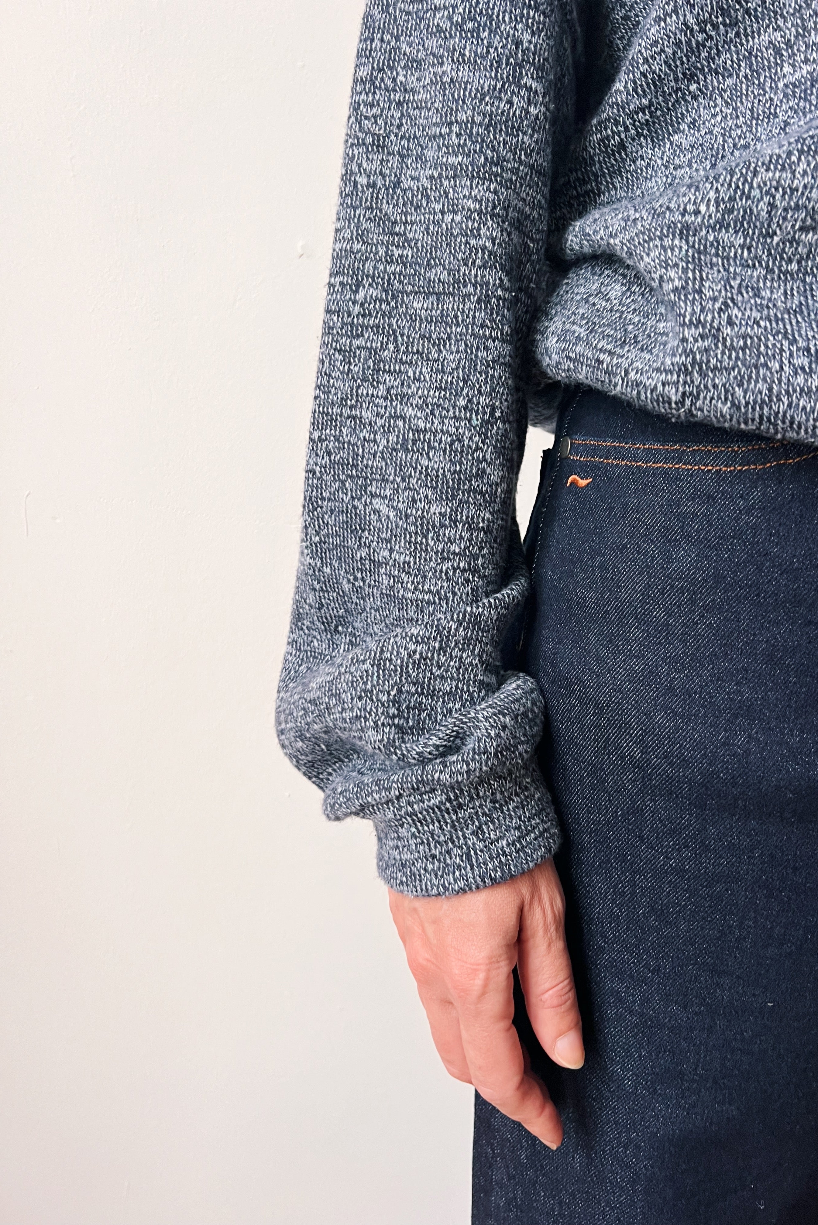 Gebreide Sweater Irma - Grey Blue Melange