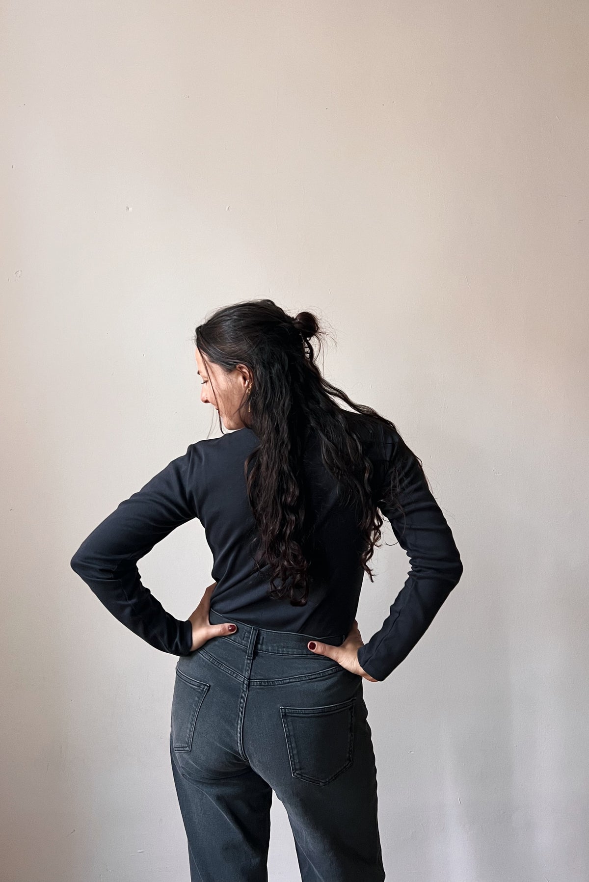 Longsleeve Jula - Charcoal Rib