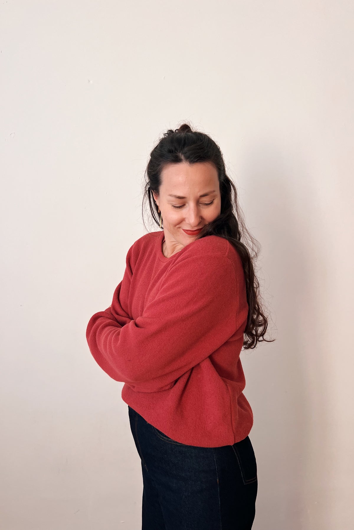 Knitted Sweater Mia - Brick Red