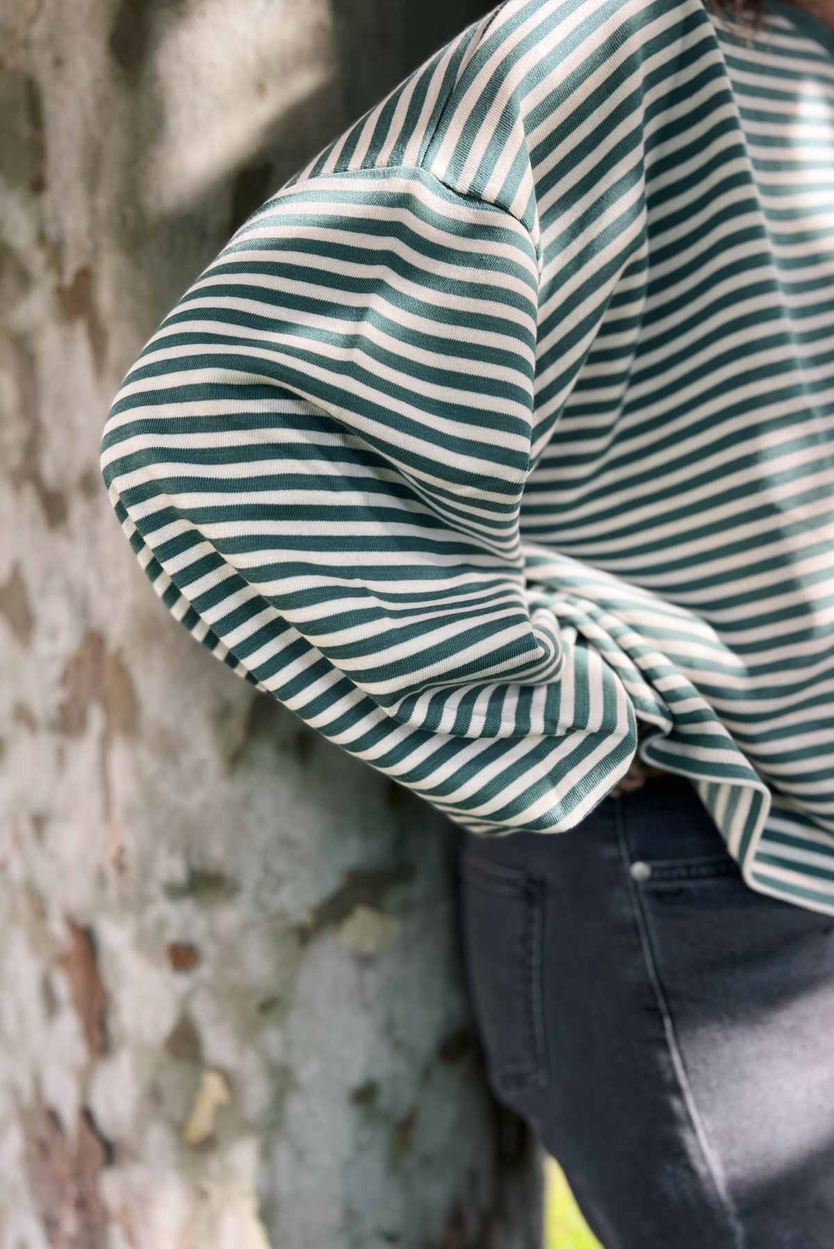 Sweater Bree - Sage Stripes