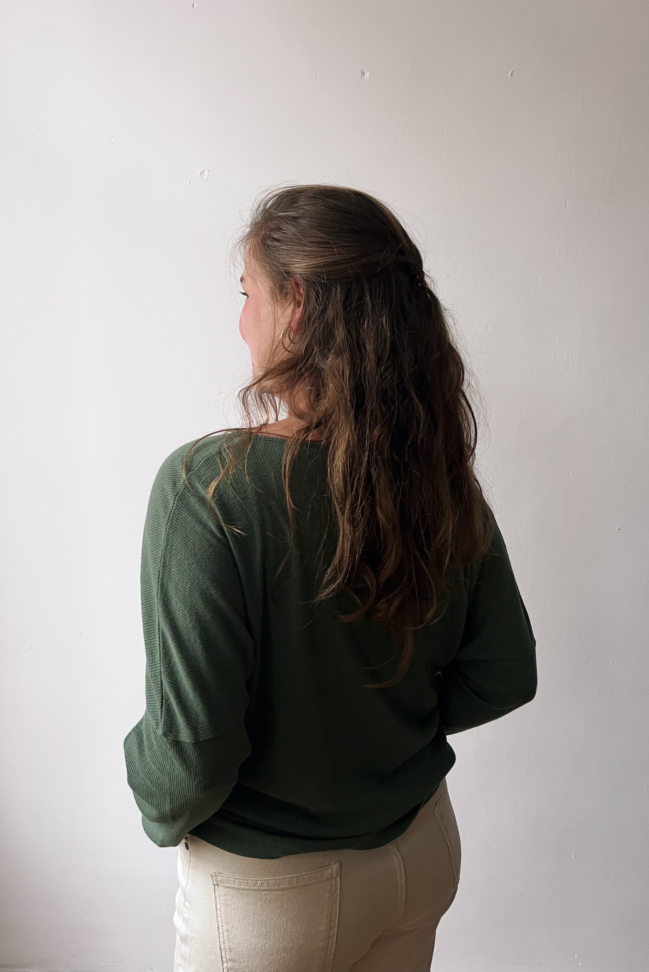 Longsleeve Sade - Basil Rib