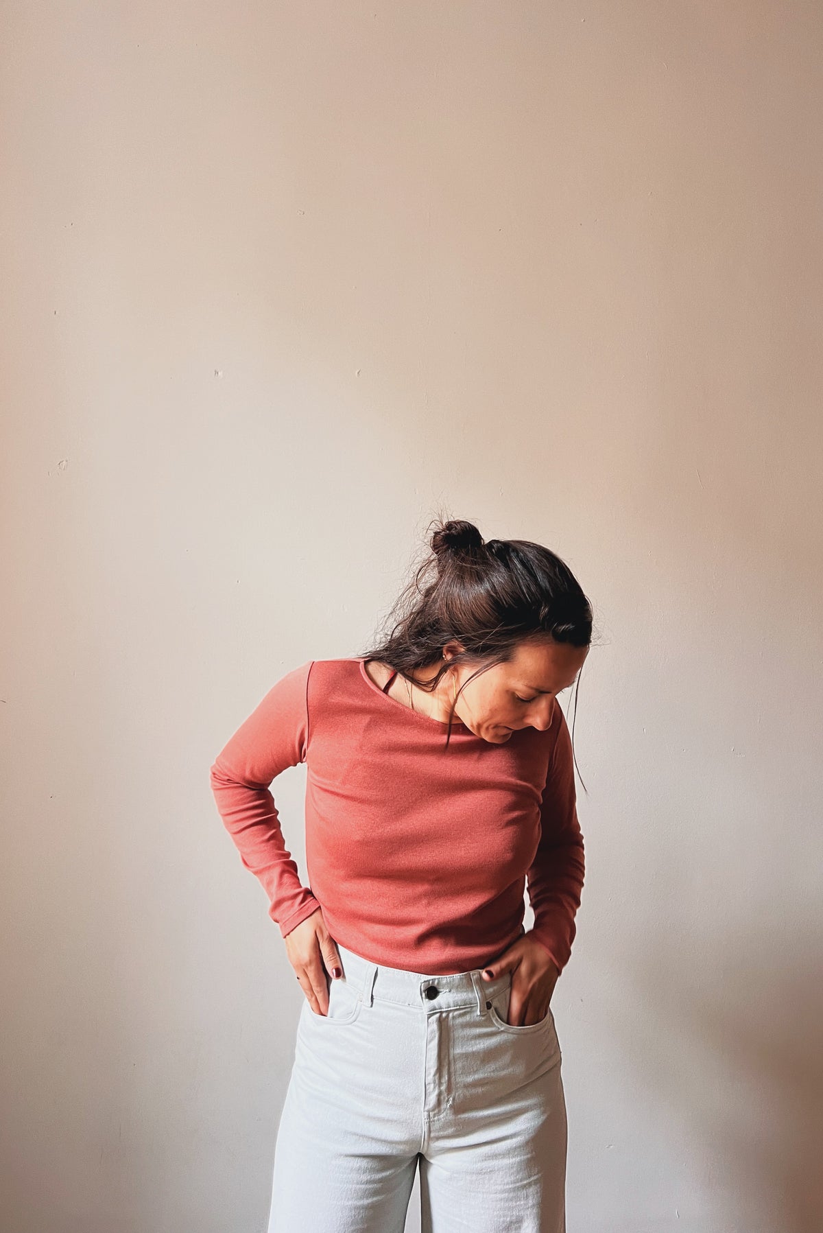 Longsleeve Ida - Blush Rib