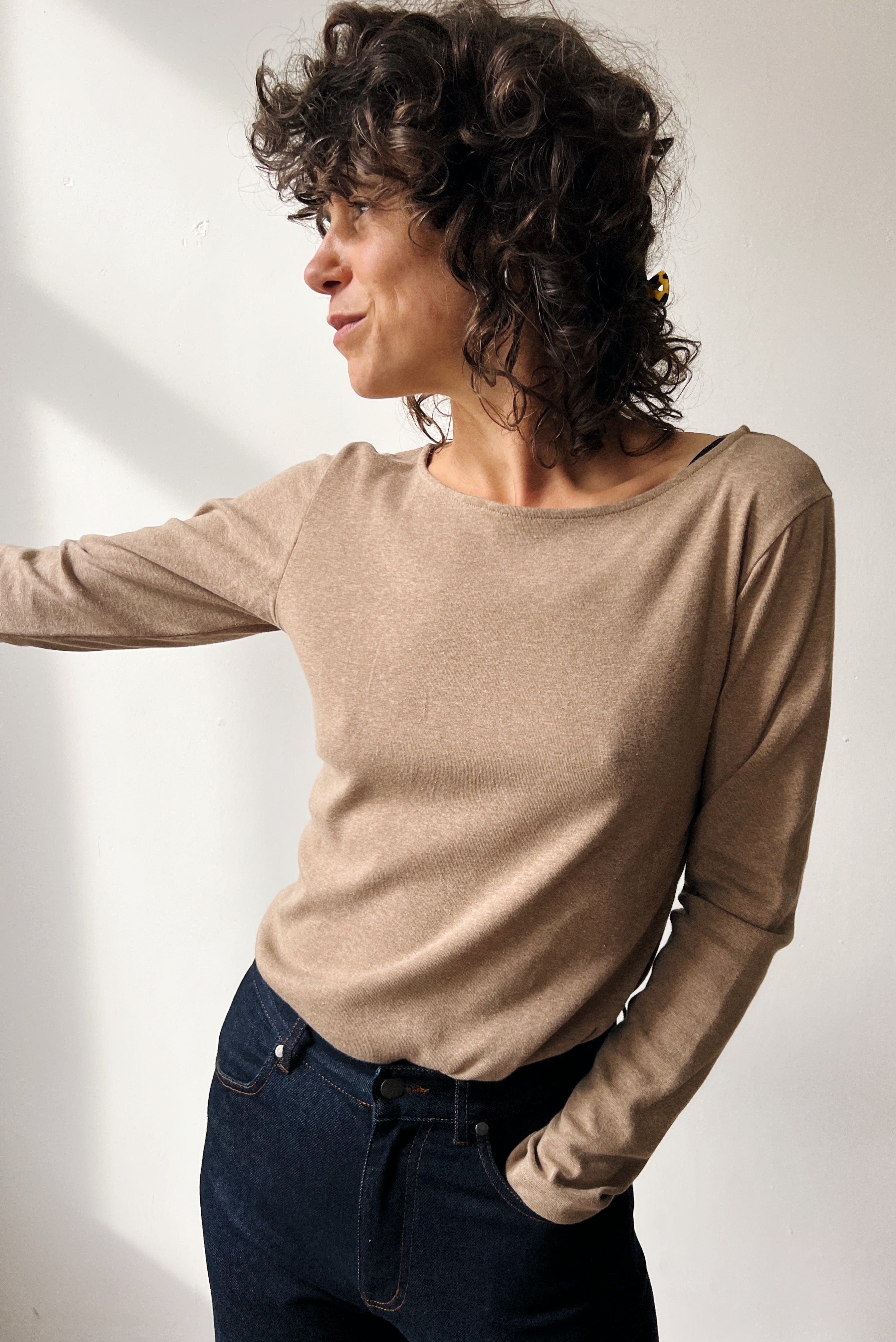 Longsleeve Ida - Café au Lait