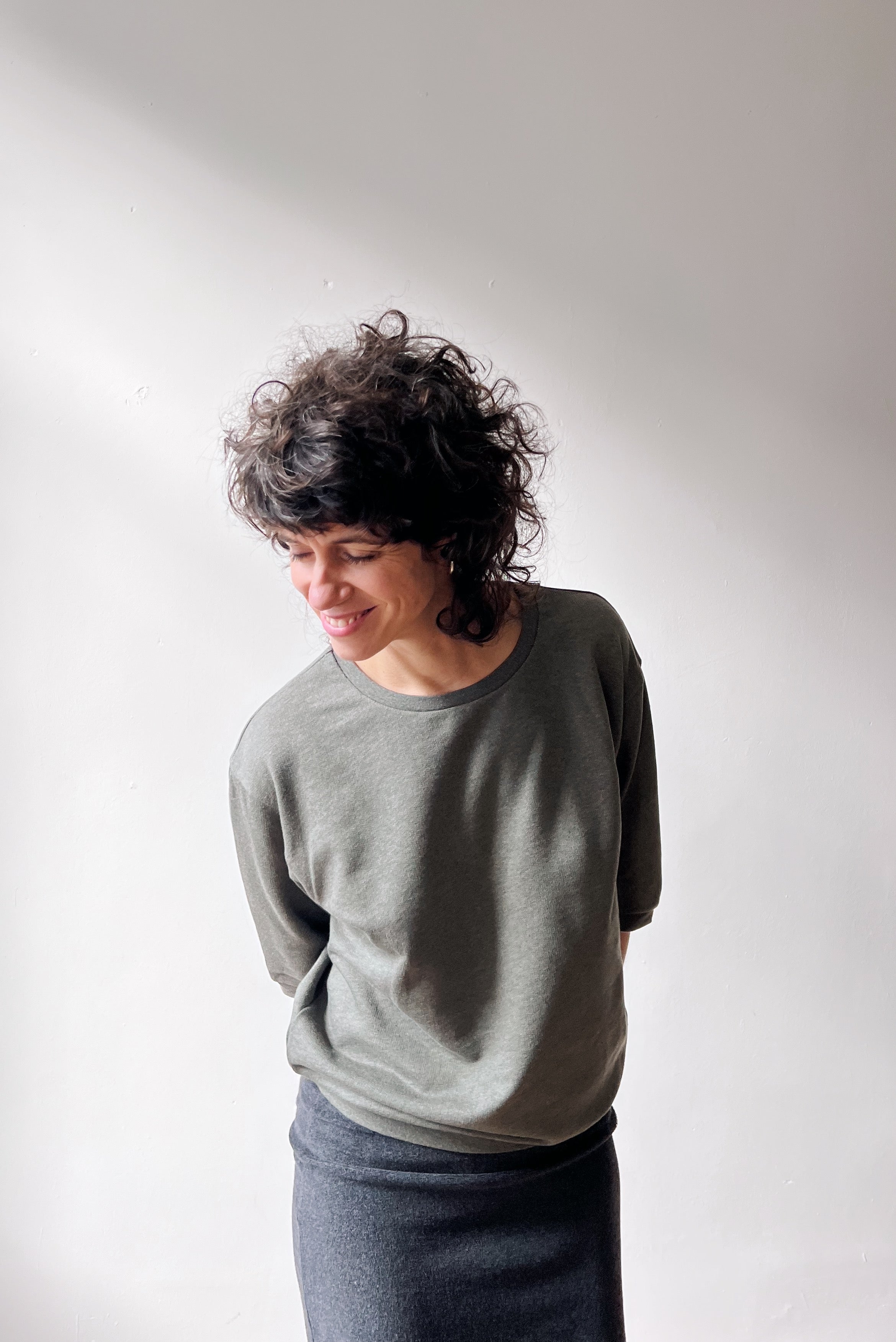 Midsleeve Sweater Coco - Moss Melange