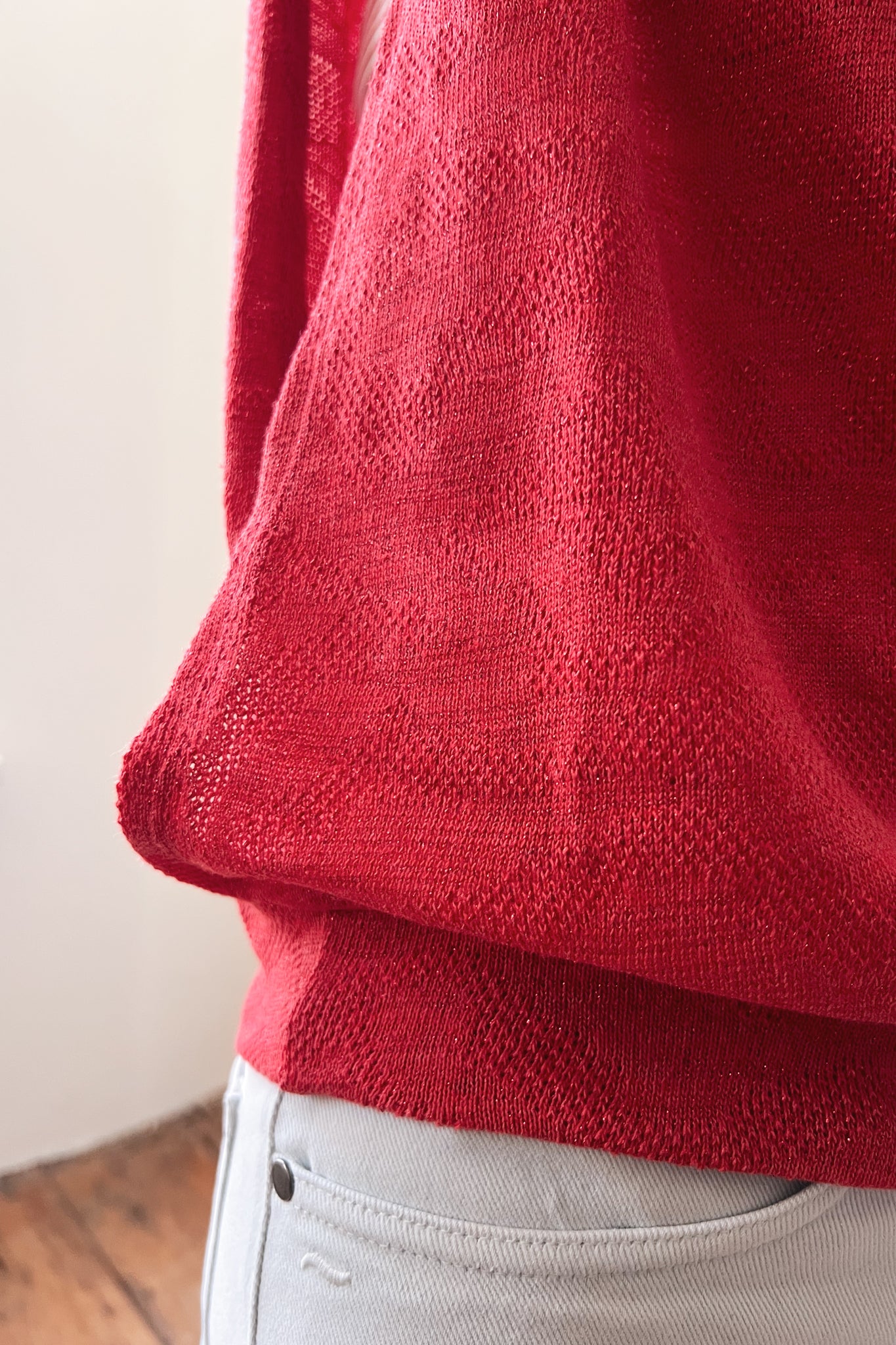 Sleeveless Sweater Sienna - Coral Jacquard