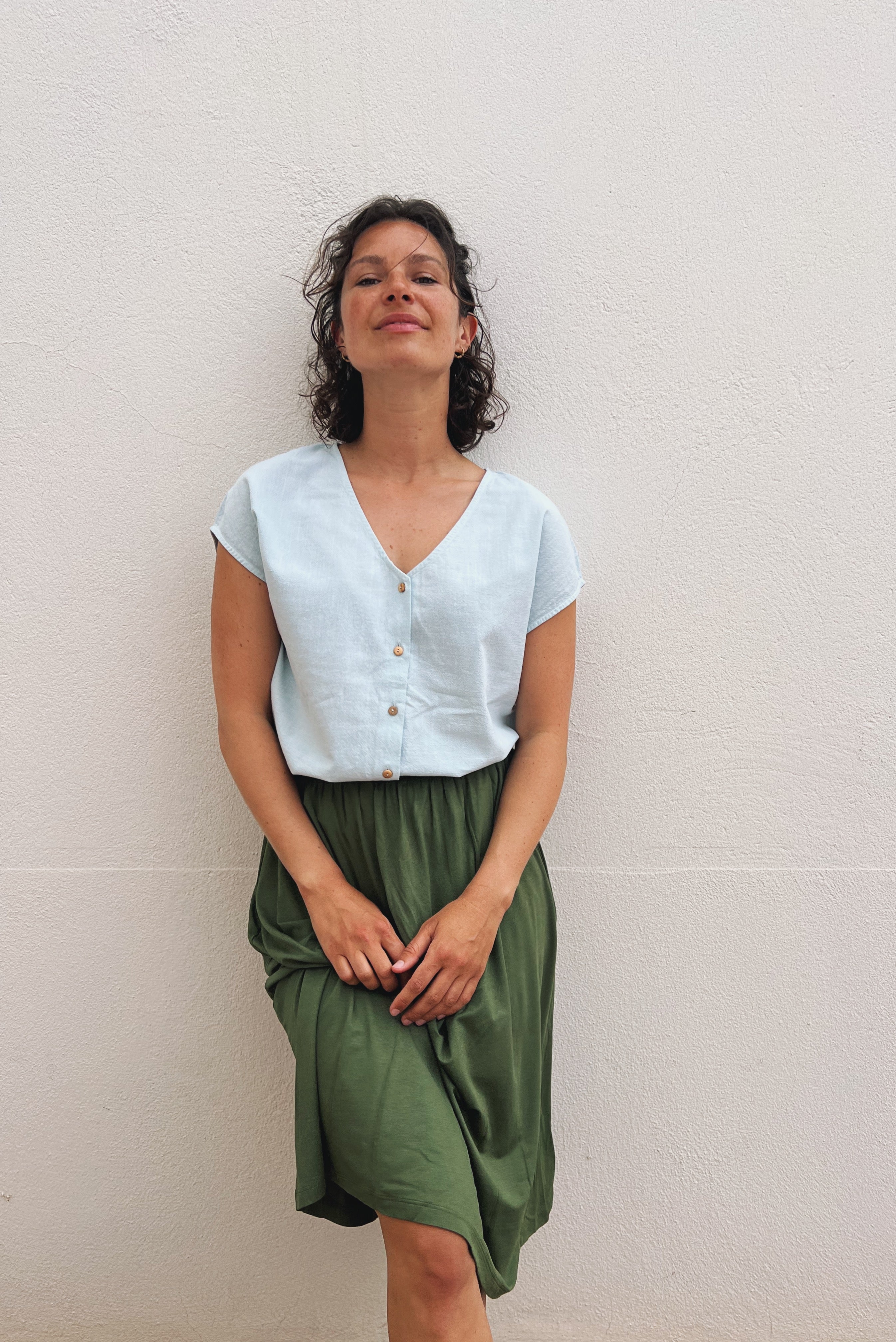 Top Mali Buttons - Water Blue