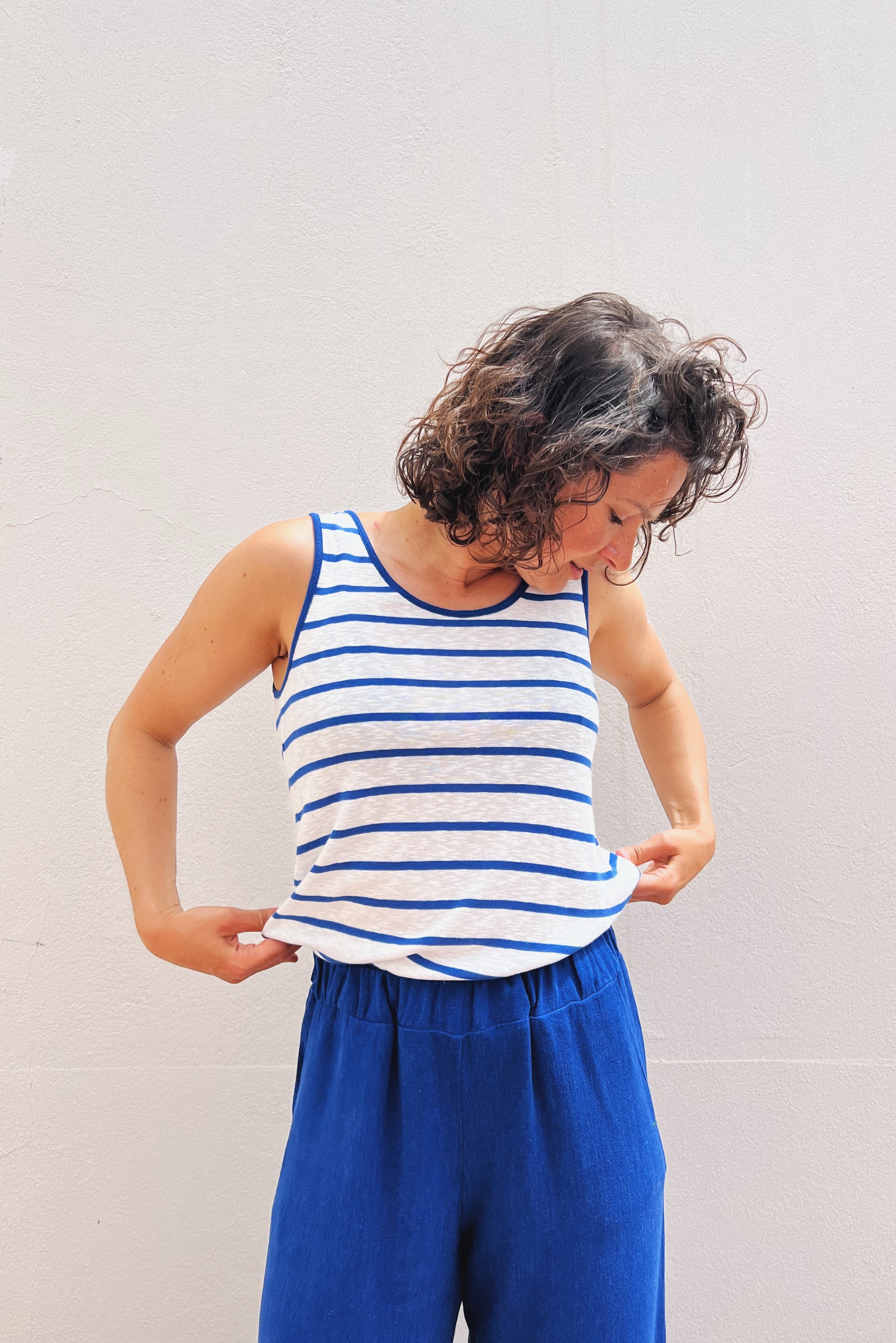 Top Suri - Royal Blue Stripes