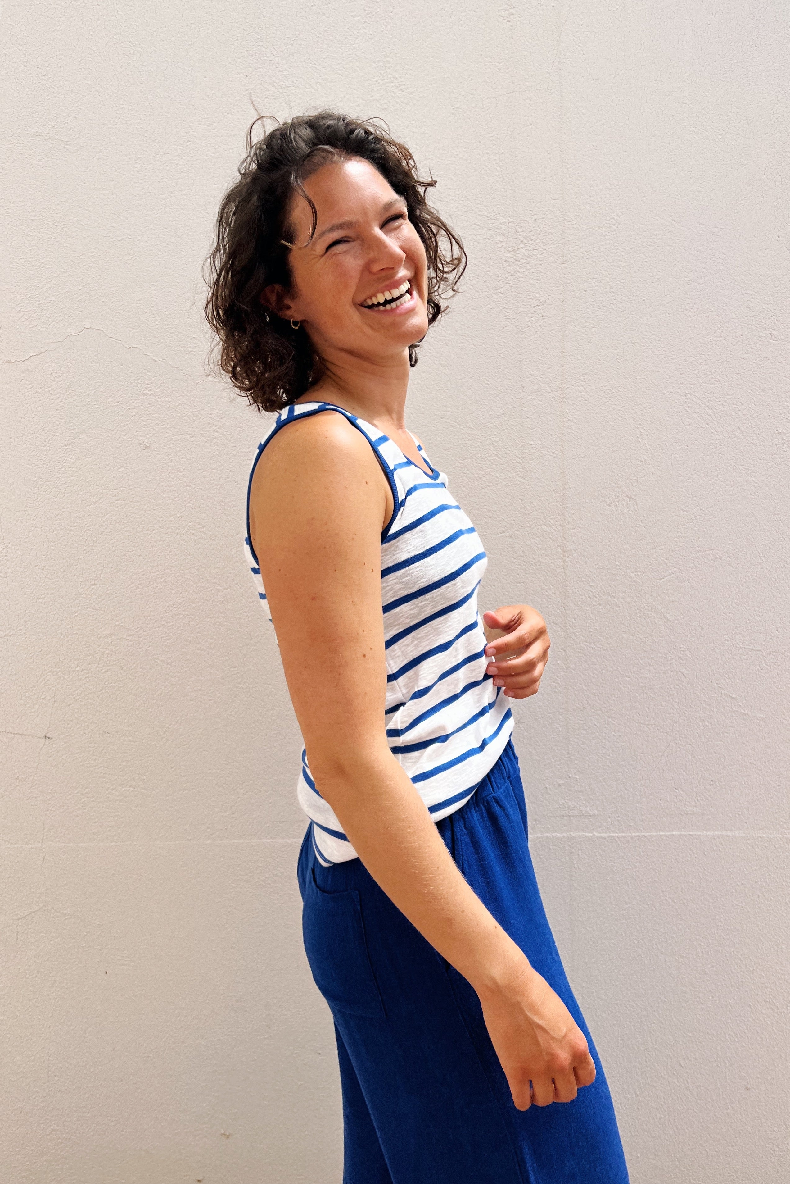 Top Suri - Royal Blue Stripes