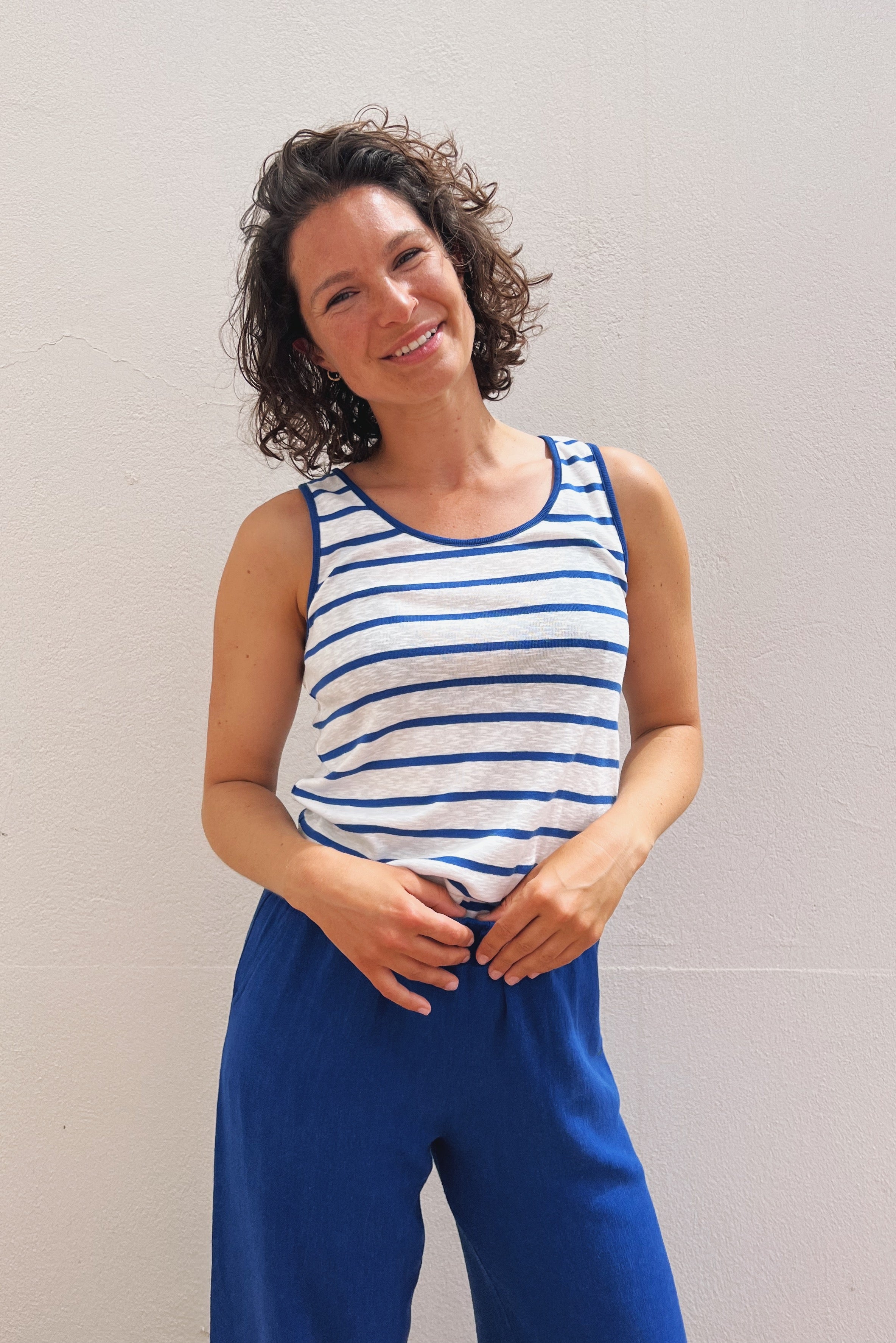 Top Suri - Royal Blue Stripes