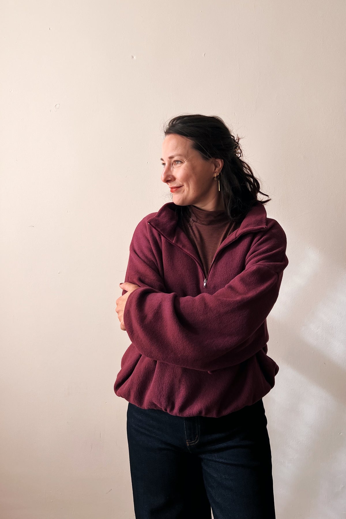 Knitted Sweater Bea - Aubergine