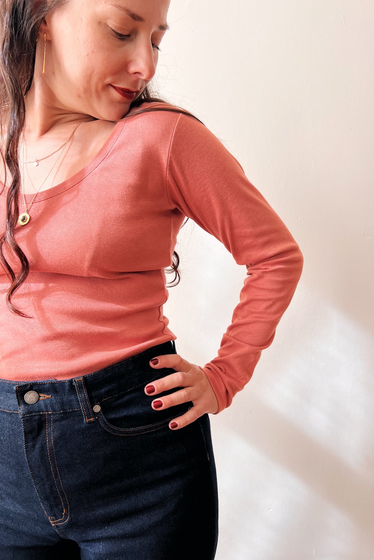 Longsleeve Emmy - Blush Rib
