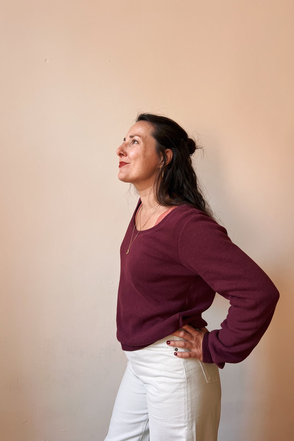 Knitted Sweater Fara - Aubergine