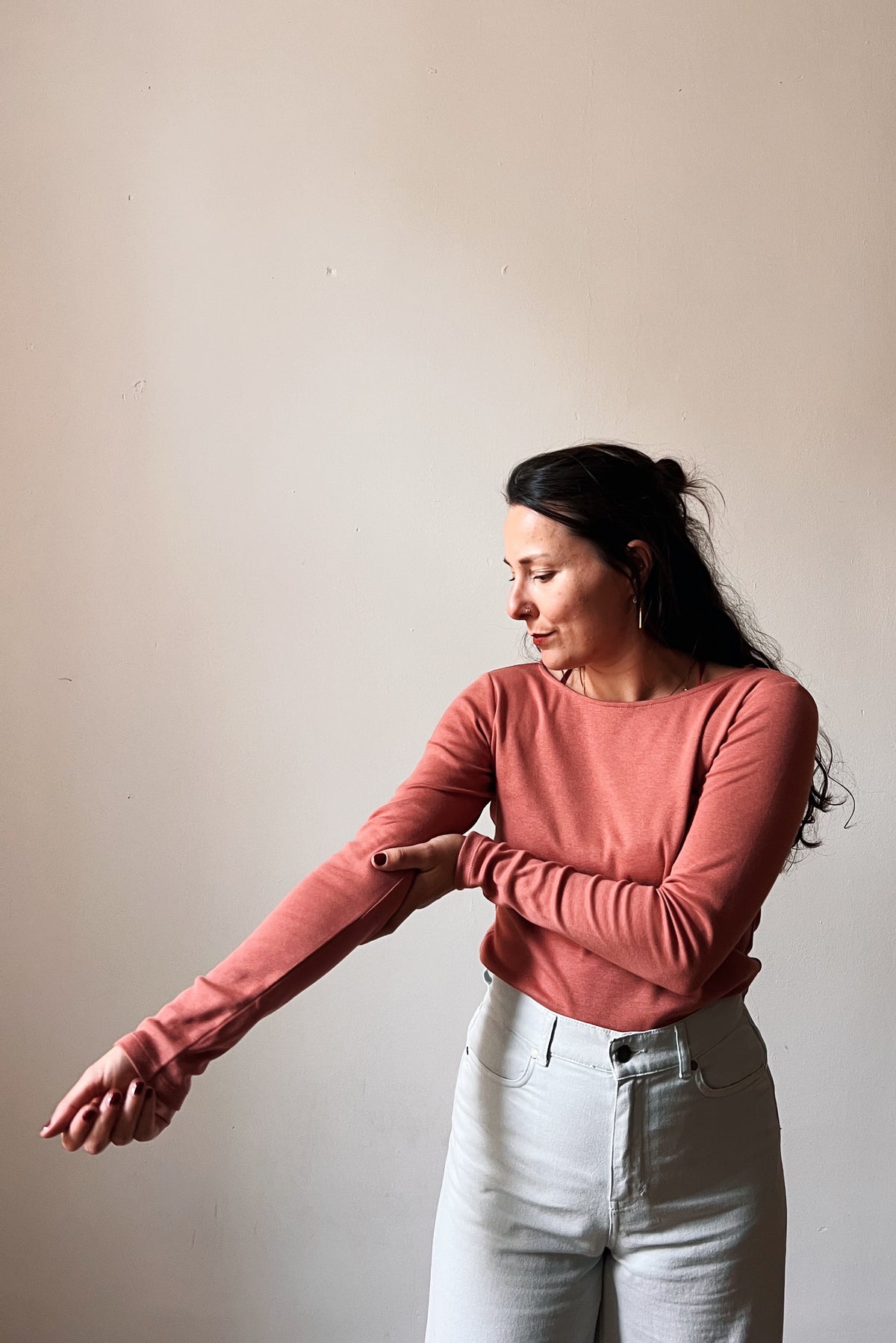 Longsleeve Ida - Blush Rib