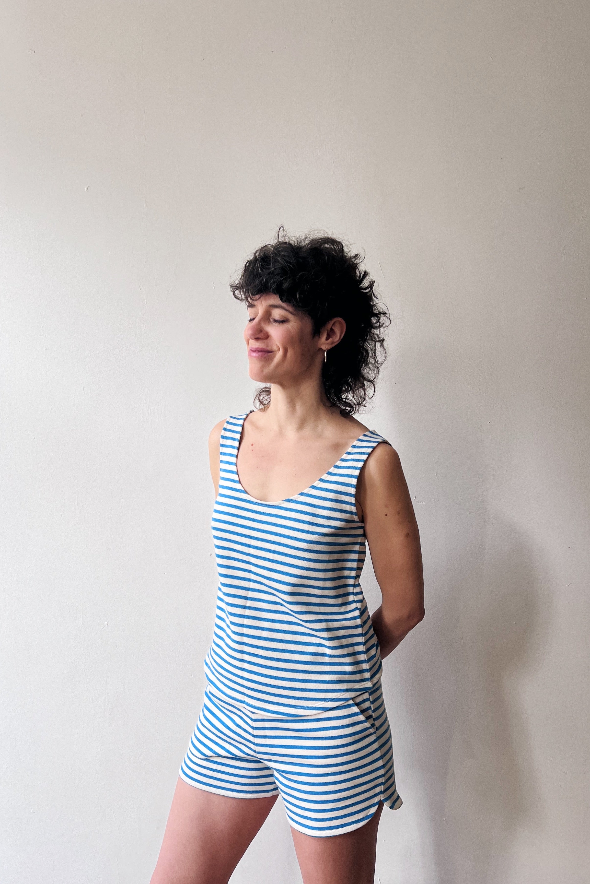 Top Zoë - Bright Blue Stripes