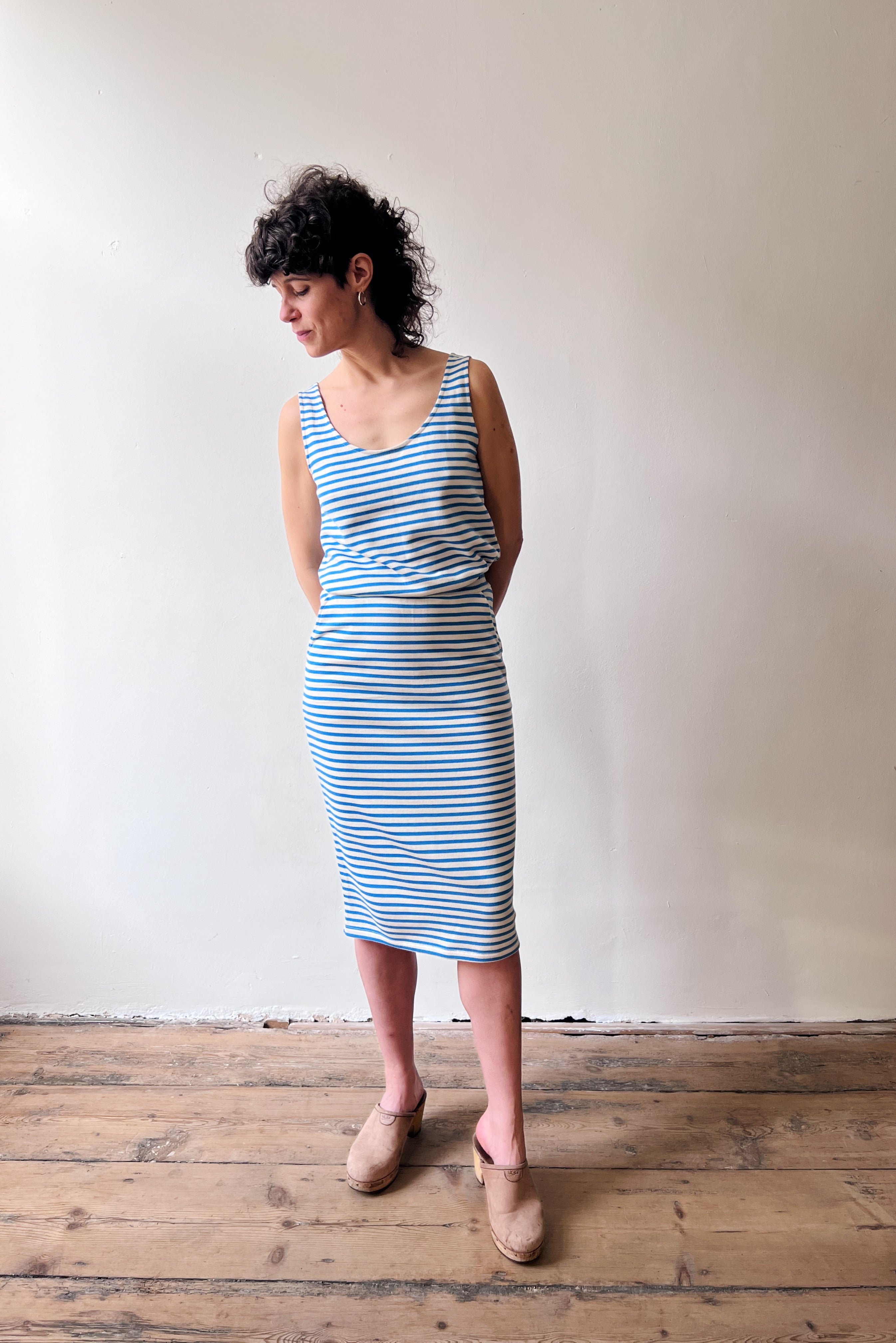 Skirt Olivia - Bright Blue Stripes