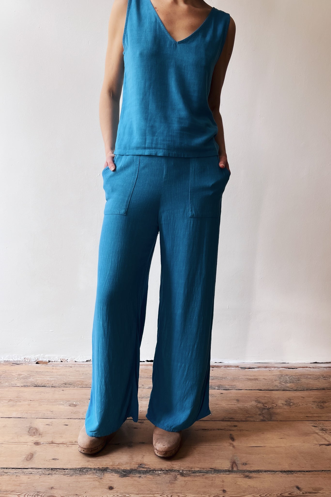 Wijde Broek Marta+ - Bright Blue