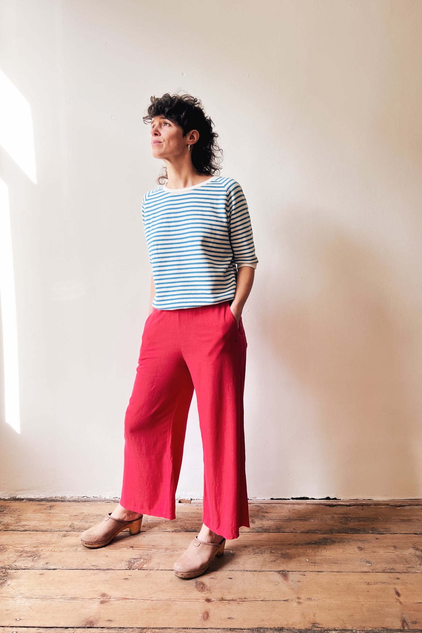 Wide 7/8 Pants Mira - Coral