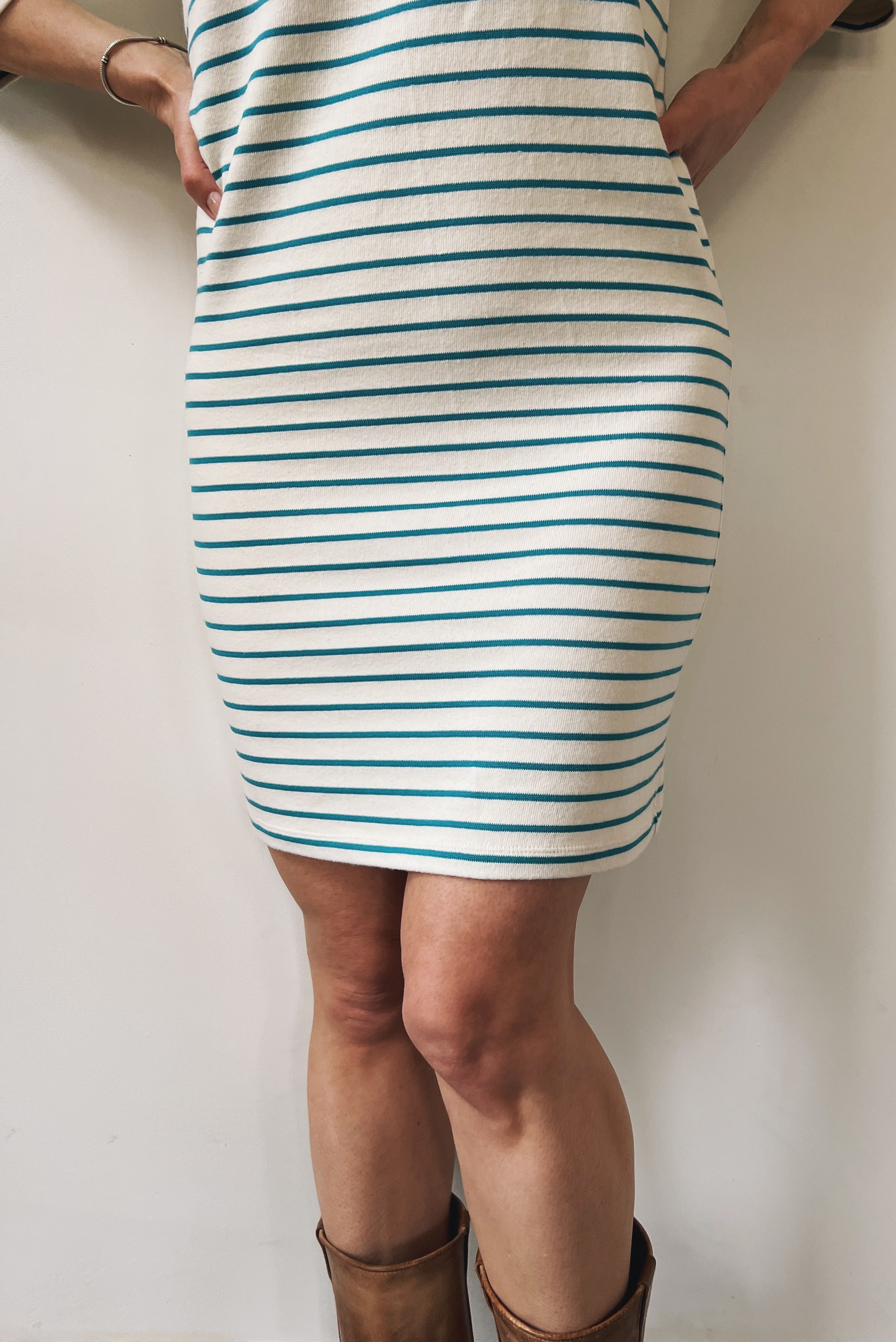 Dress Liv - Turquoise Stripes