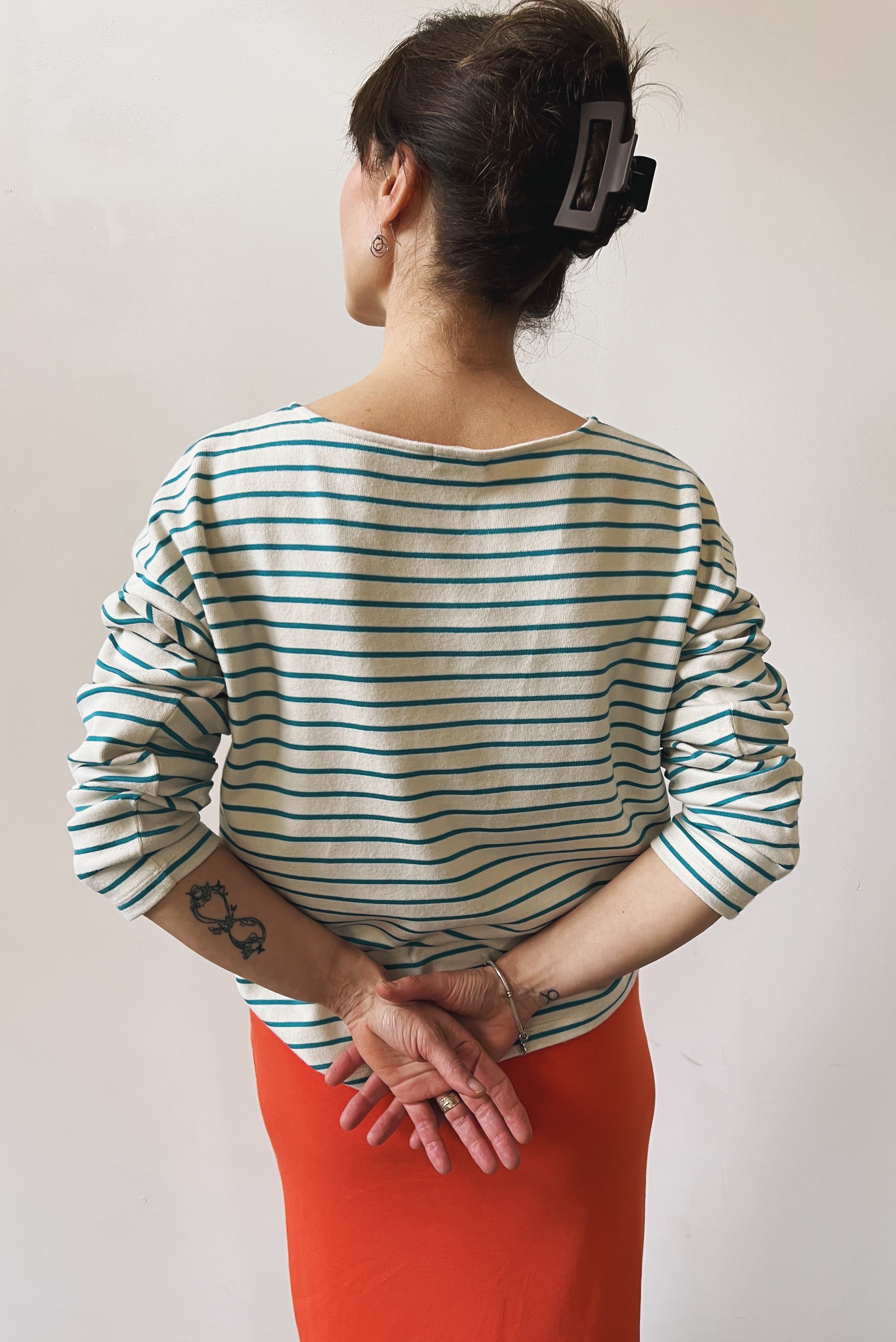 Longsleeve Samantha - Turquoise Stripes