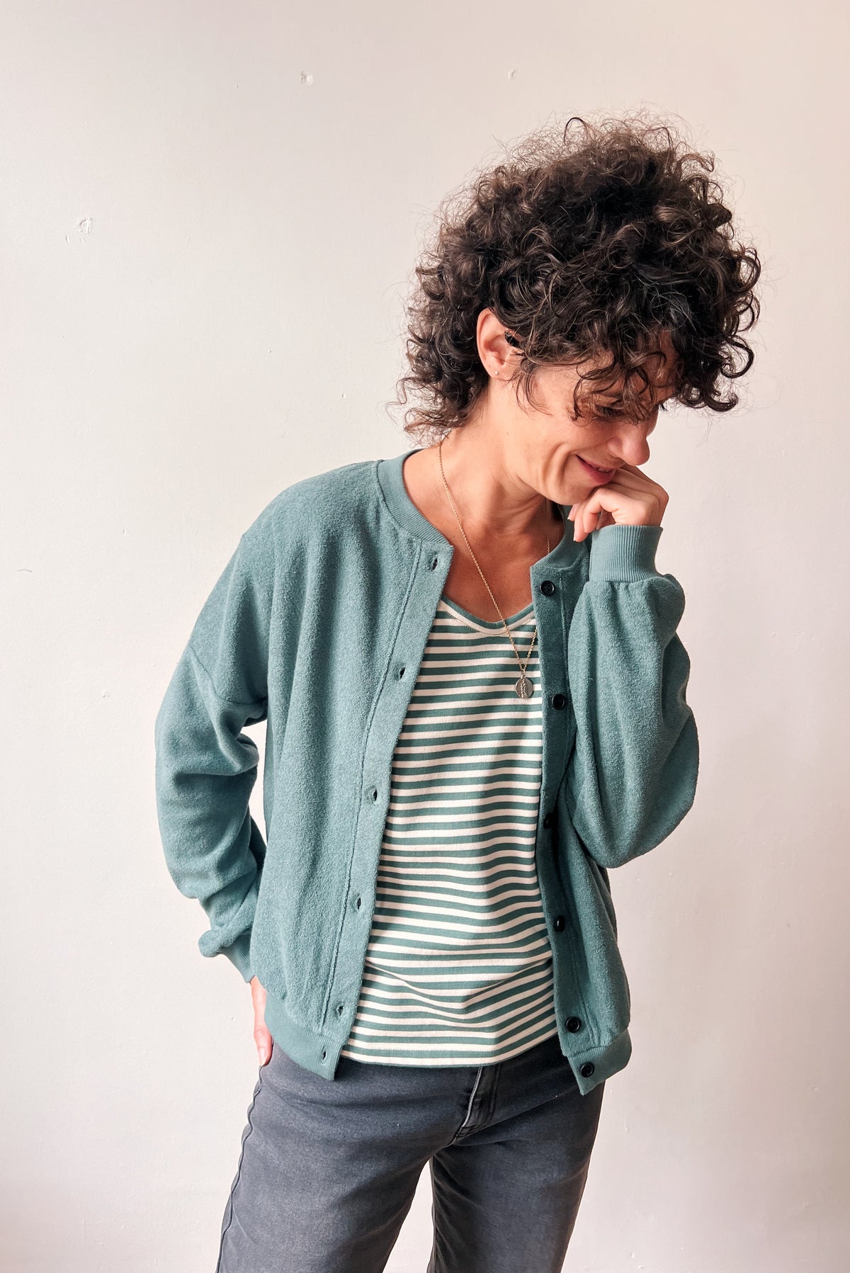 Maxime Sage Terry x Estée Sage Stripes