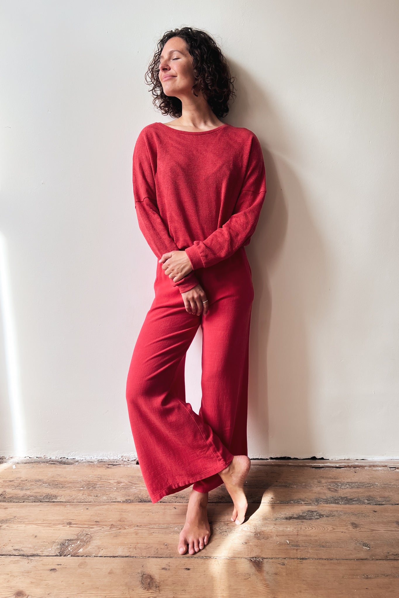 Wide 7/8 Pants Mira - Coral