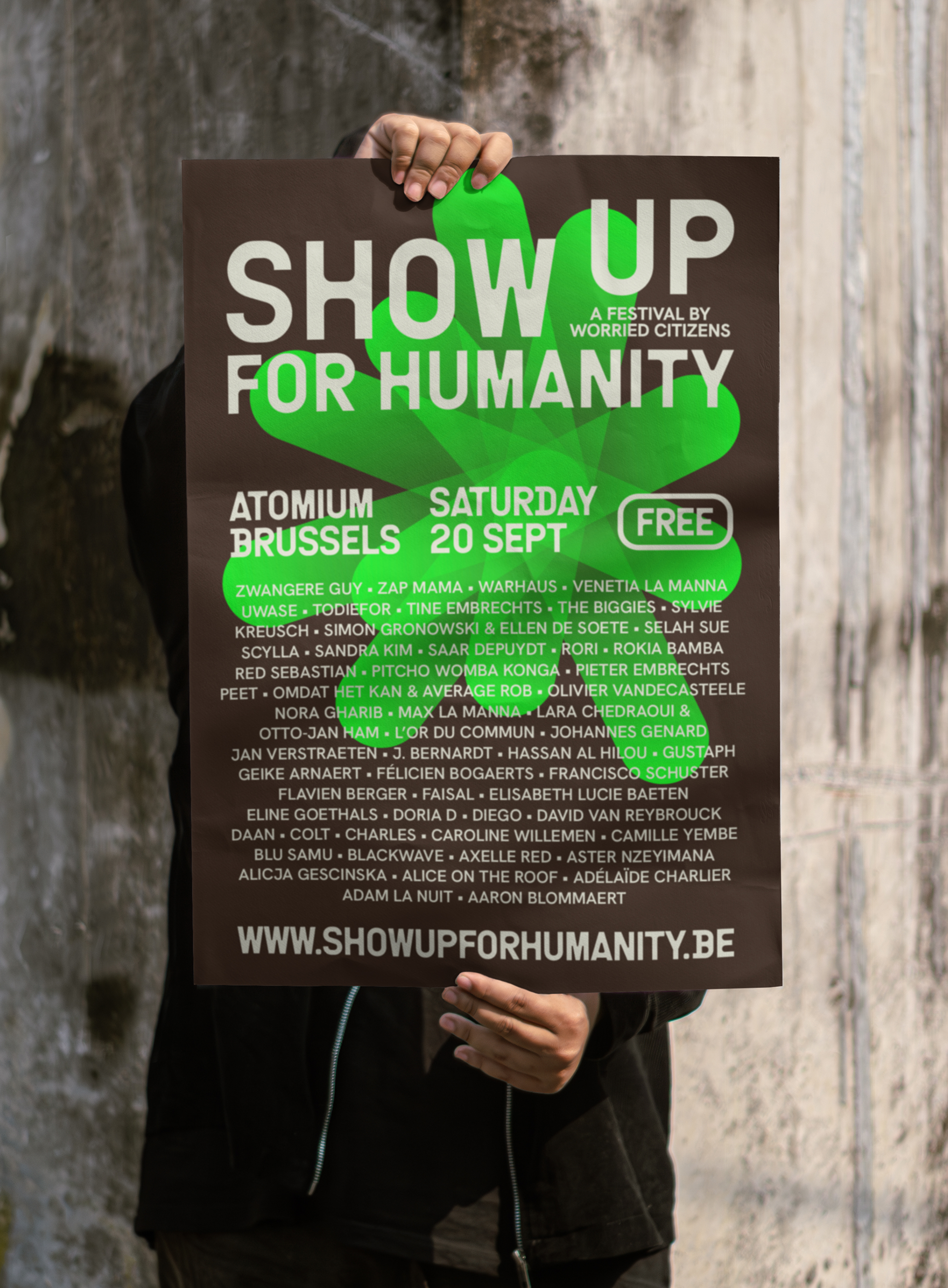 Free poster Show Up for Humanity