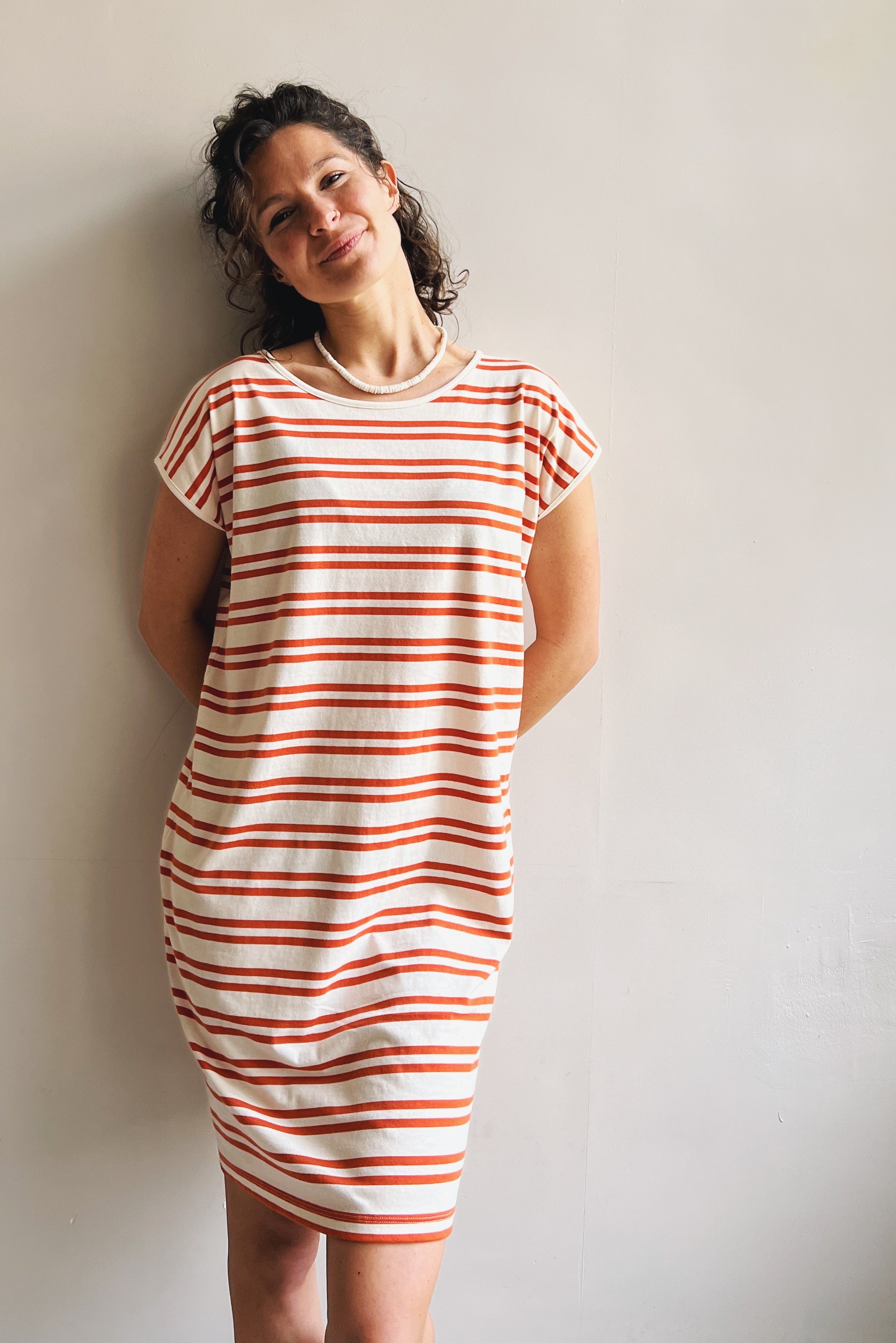 the dão store - Summerdress Alma - Papaya Stripes - 