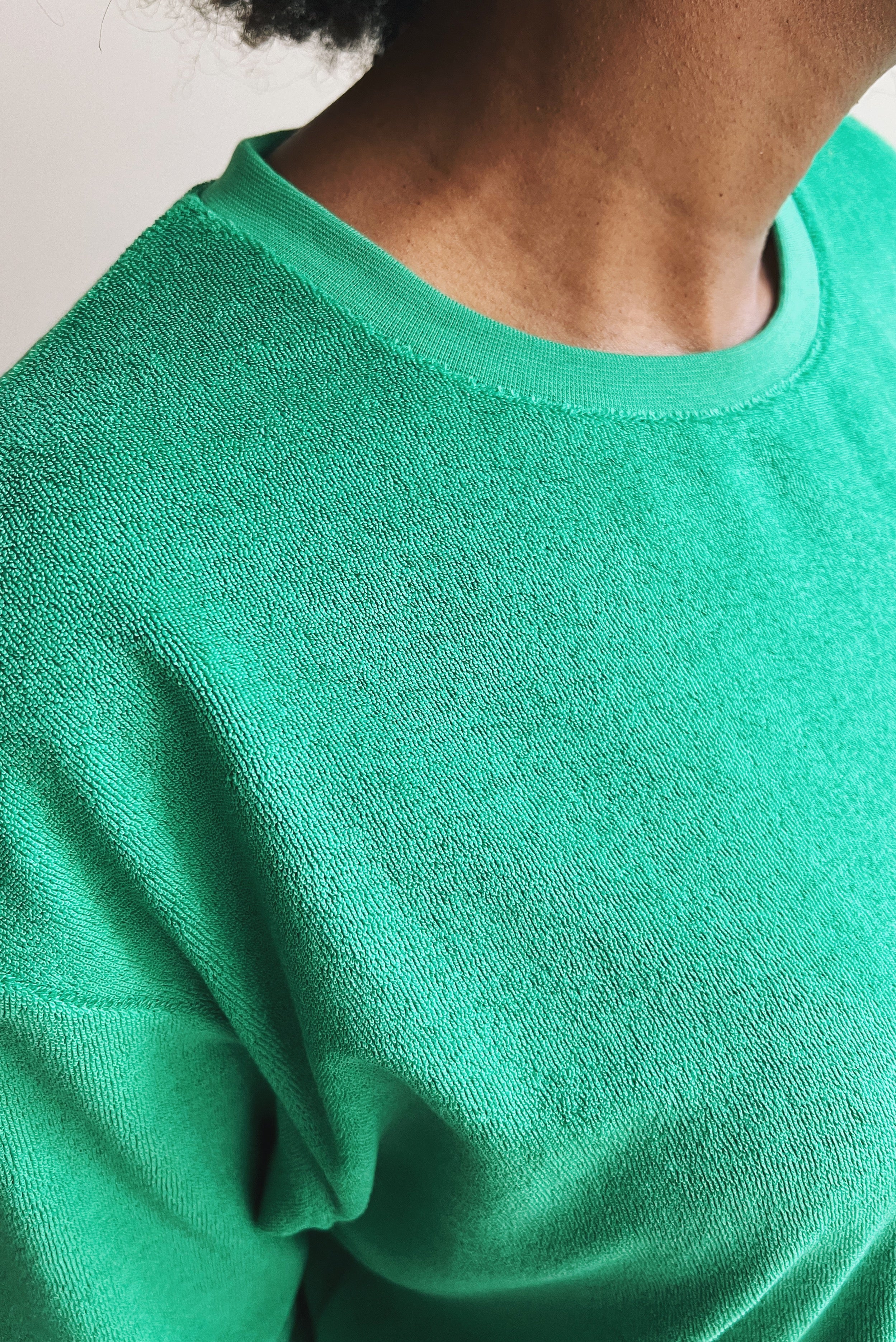 the dão store - Midsleeve Sweater Coco - Jelly Bean Green Terry - Sweaters | Hoodies